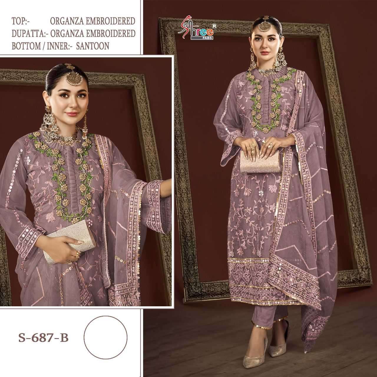 Shree Fabs S 687 Colors Pakistani designer Suit Catalog Collection view 4