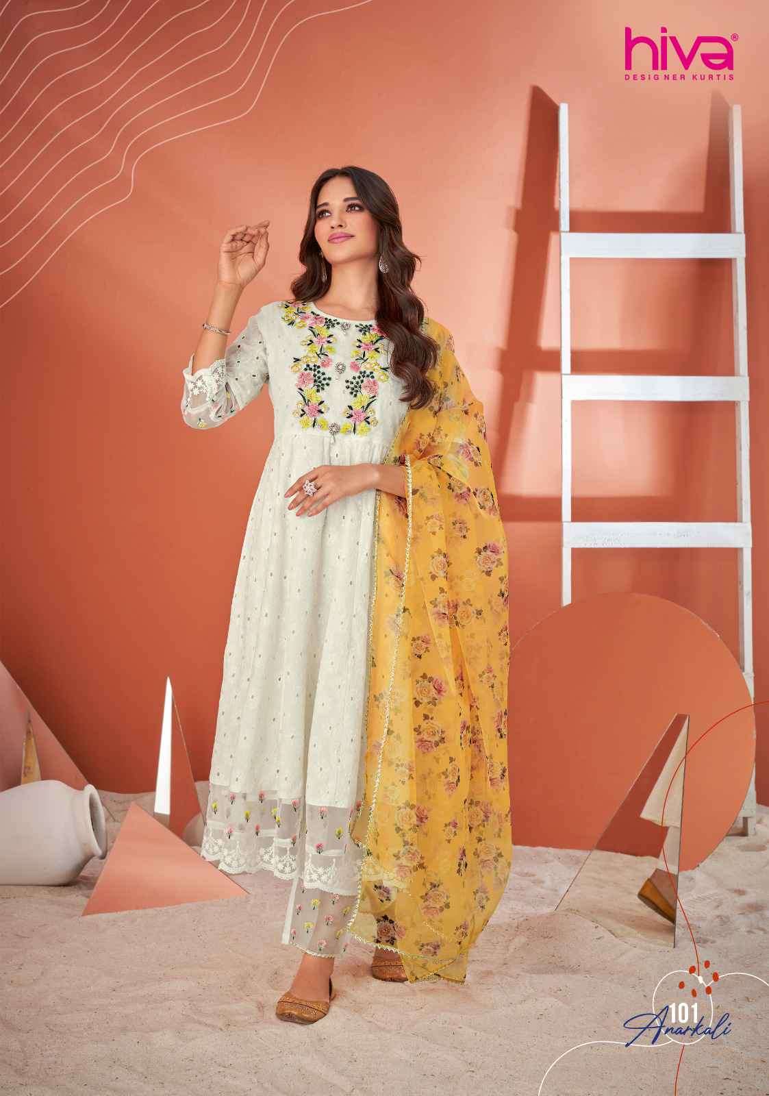 Hiva Anarkali Exclusive Stylish Anarkali Dress Festive Collection New Designs view 2
