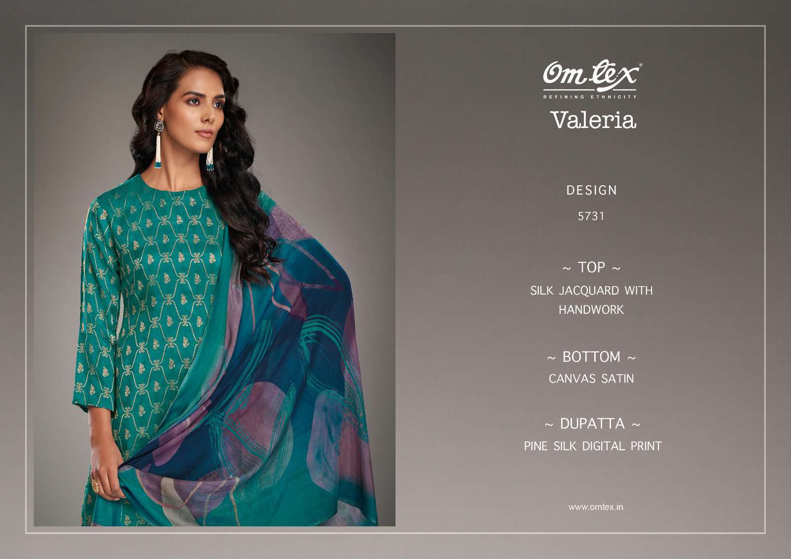 Omtex Valeria Silk Jacquard Suit view 3
