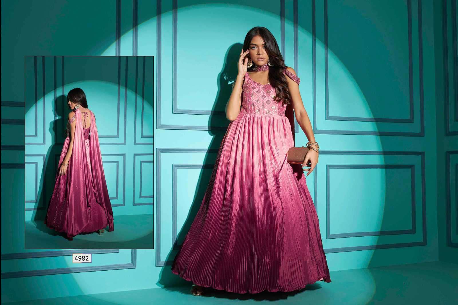 Shubhkala Flory Vol 42 Designer Weeding Wear Gown New Collection view 12