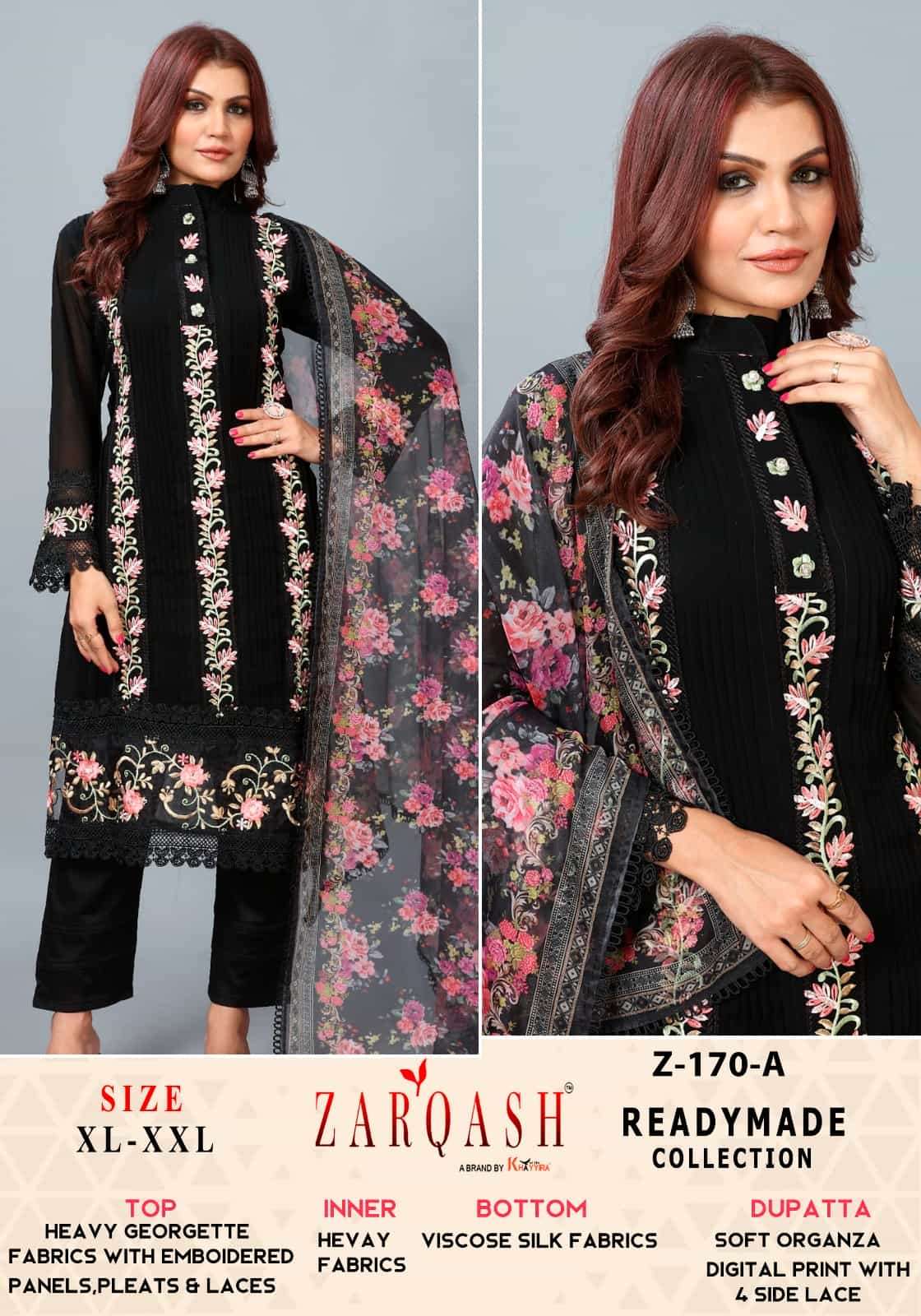 Zarqash Z 170 Pakistani Salwar Suit Set view 3