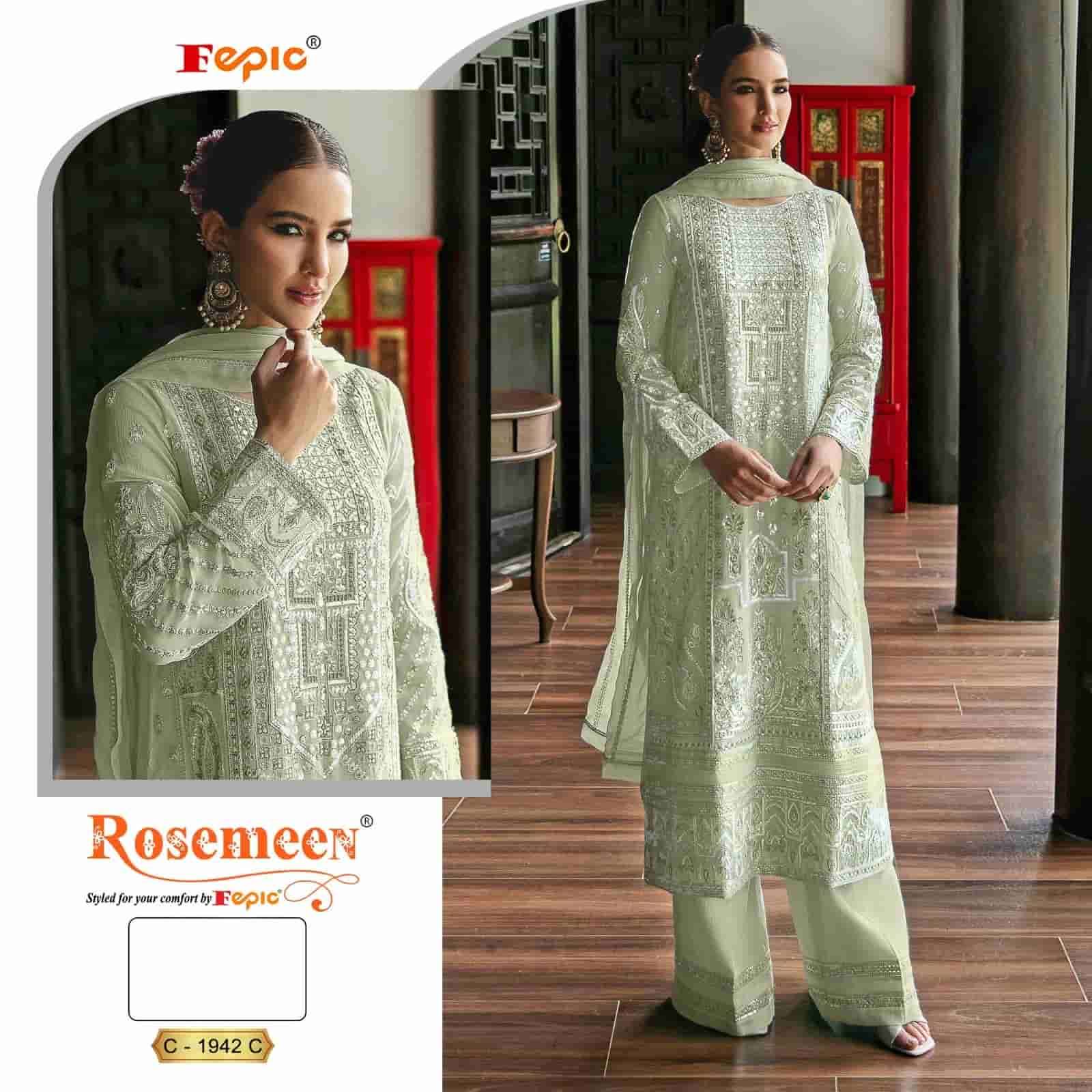 Fepic C 1942 Colors Pakistani Style Designer Georgette Suit Wholesalers view 3