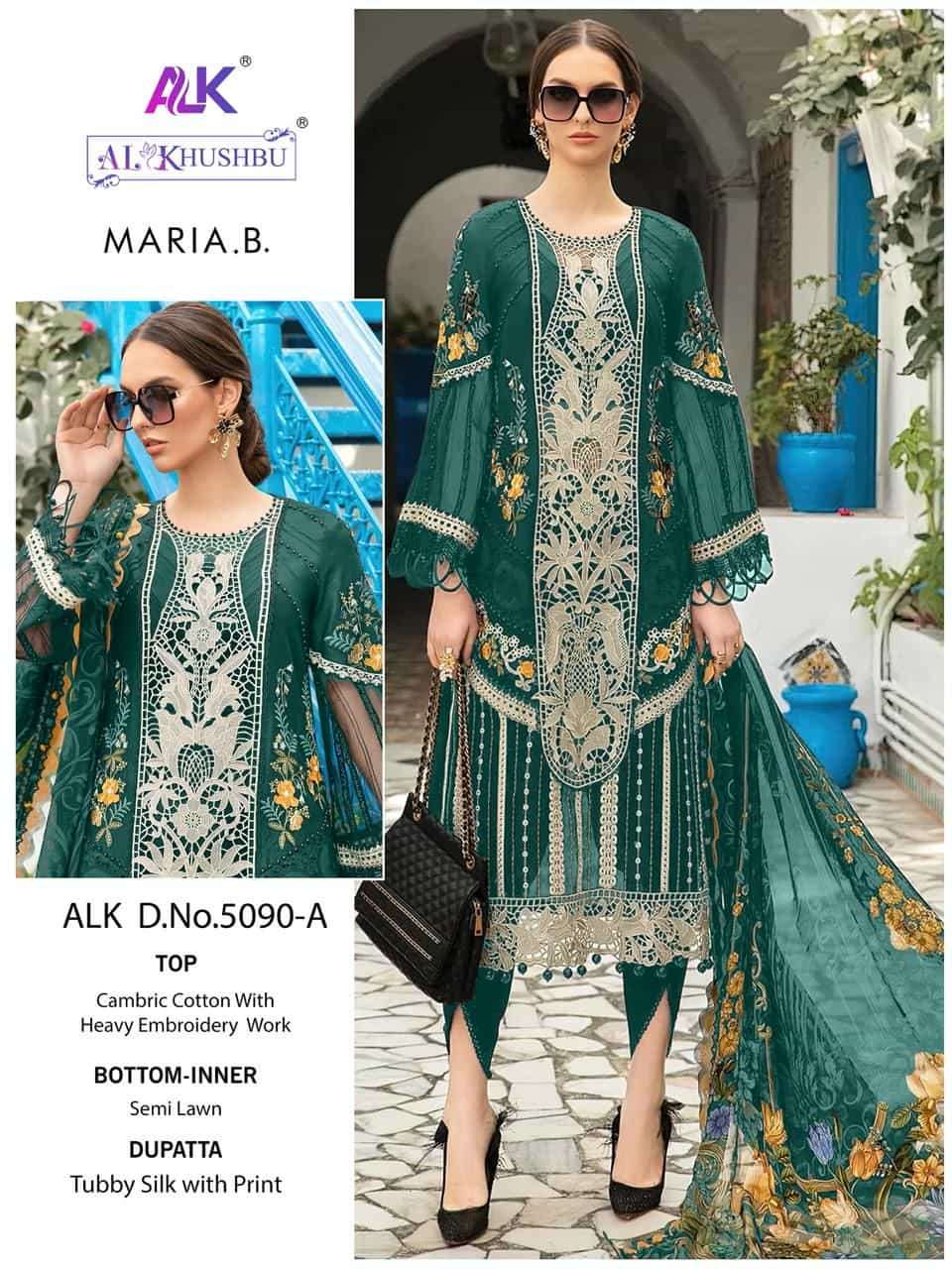 Al Khushbu Maria B 5090 Colors Exclusive Latest Designer Embroidered Dress Wholesalers view 2