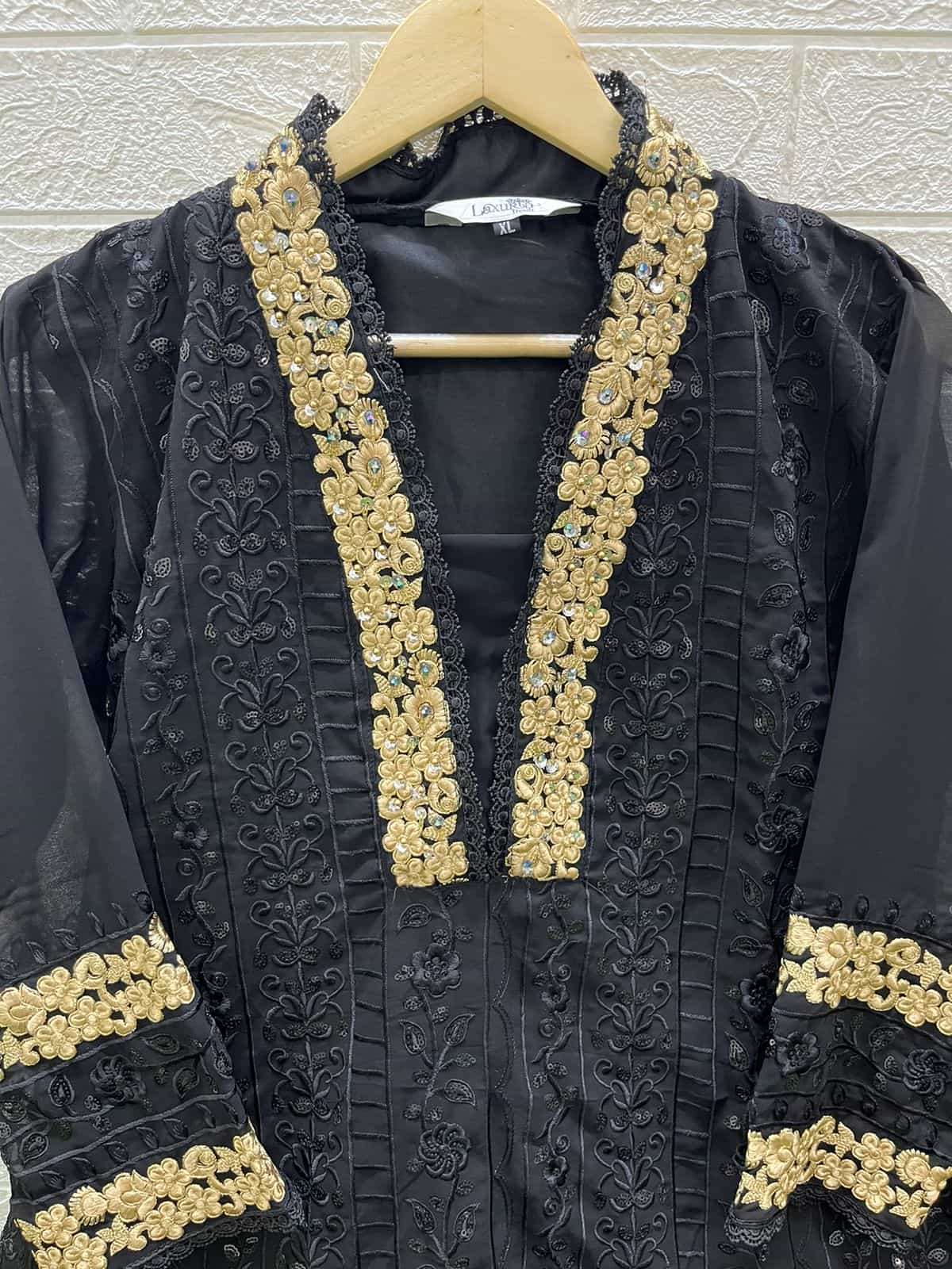 Laxuria Trends 1393 Latest Style Kurti Pant Dupatta Set Readymade Collection view 6
