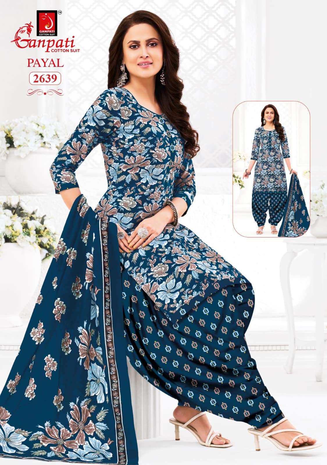 Ganpati Payal Vol 12 Pure Cotton Dress Material Catalog view 4