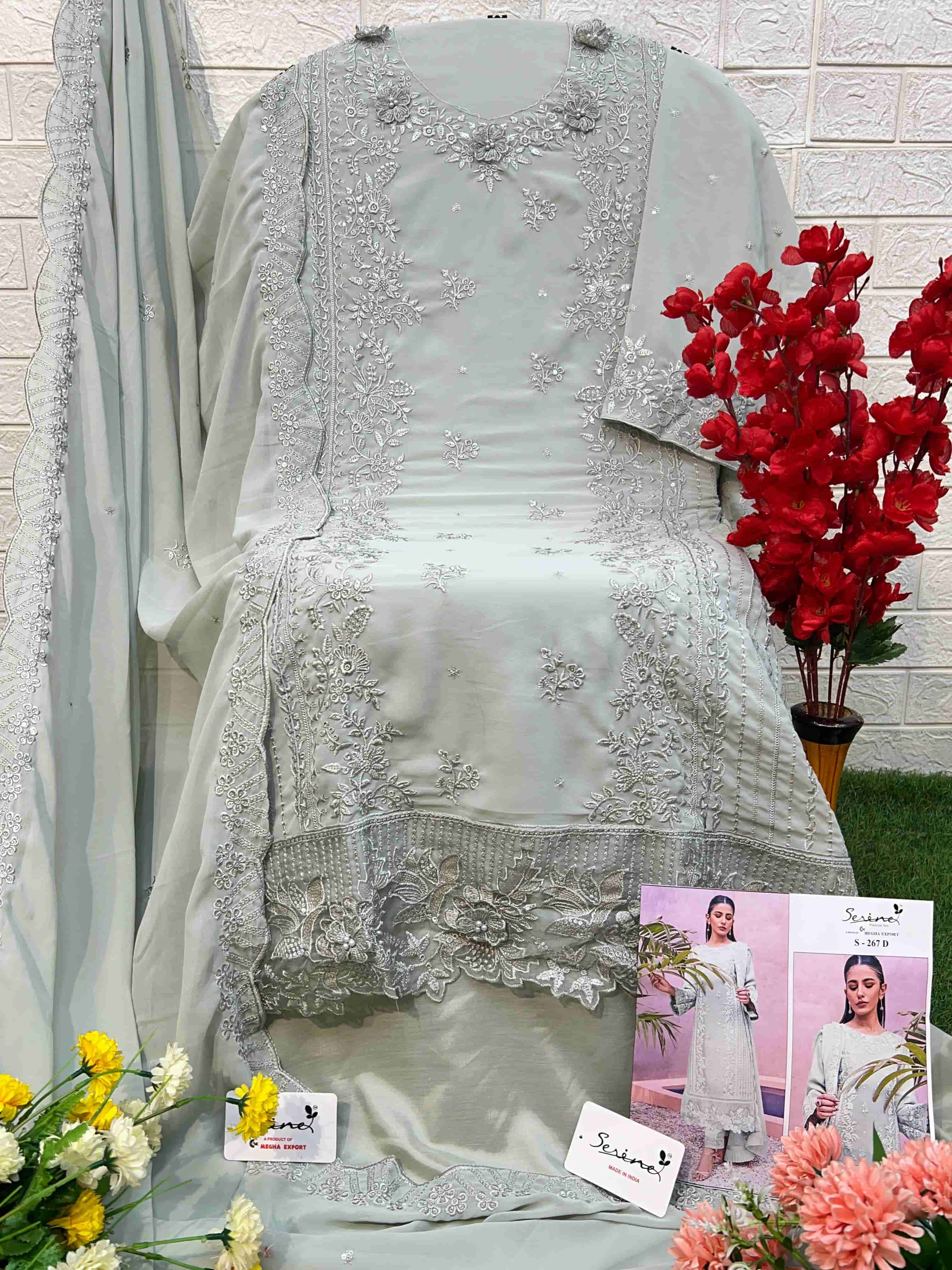 Serine S-267 D Embroidered Georgette Suit view 2
