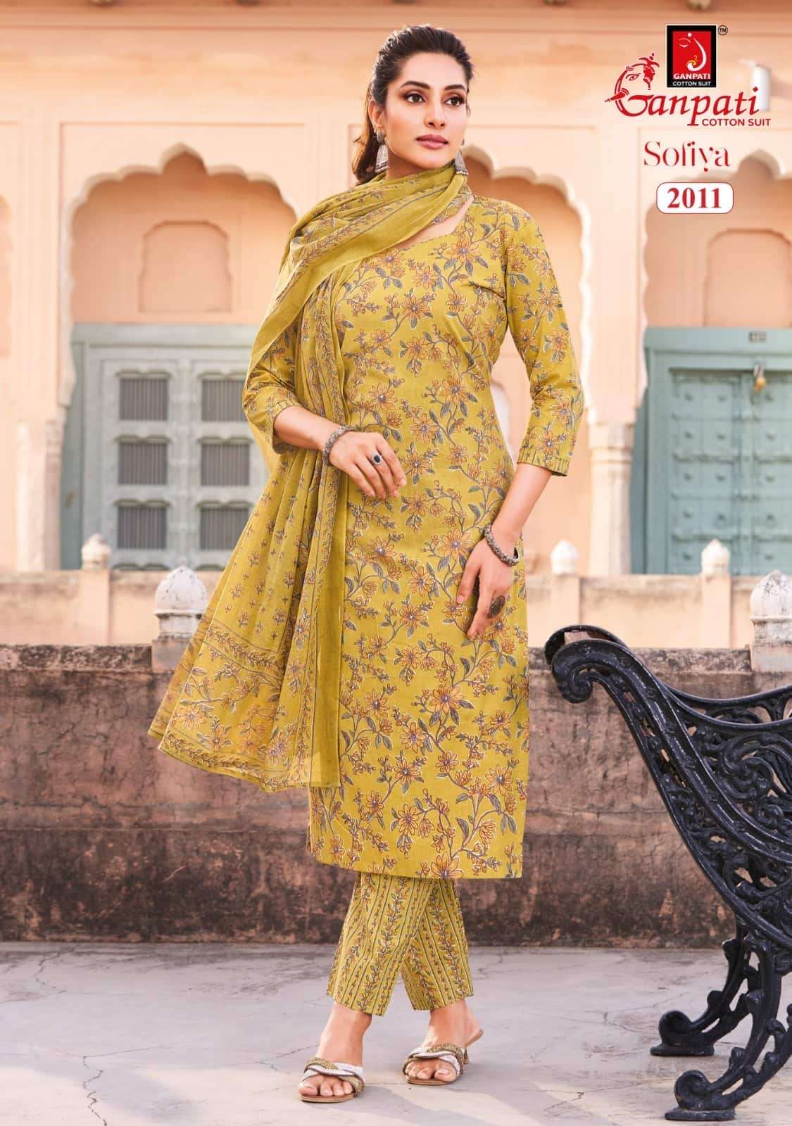 Ganpati Sofiya Vol 2 Unstitch Cotton Ladies Dress Catalog view 3