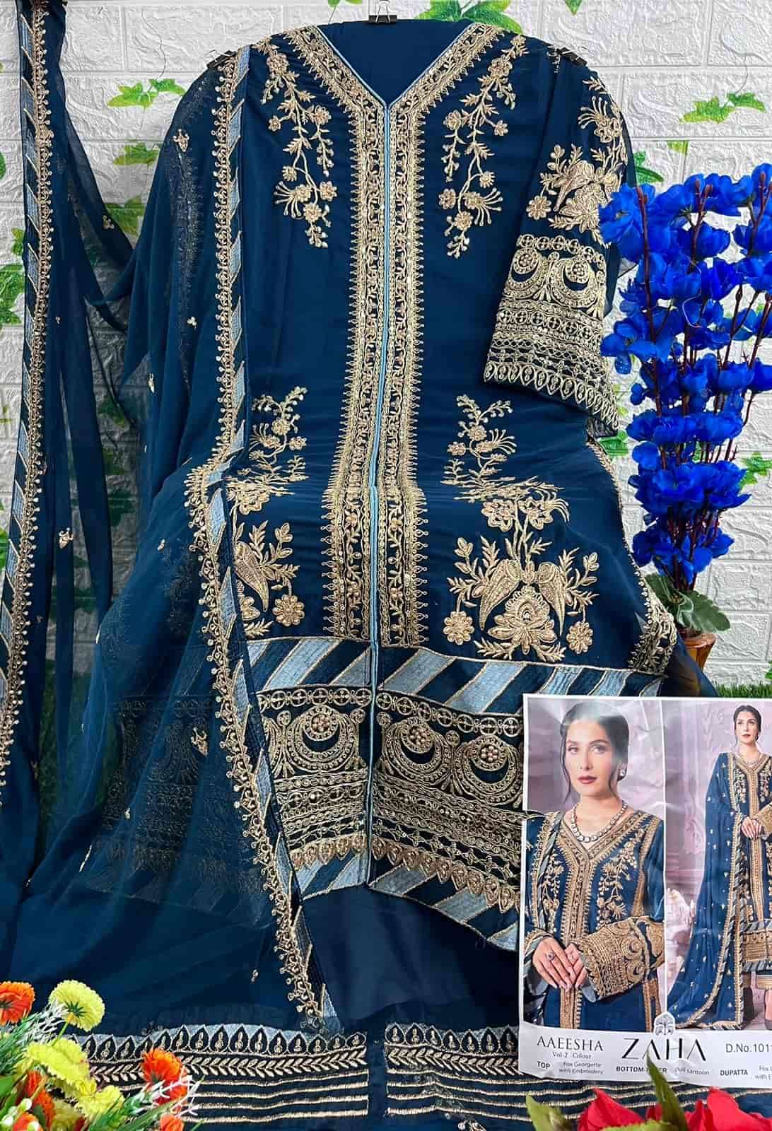 Zaha Aaeesha Vol 2 10119 Hits Colors Pakistani Party Wear Salwar Suit view 6