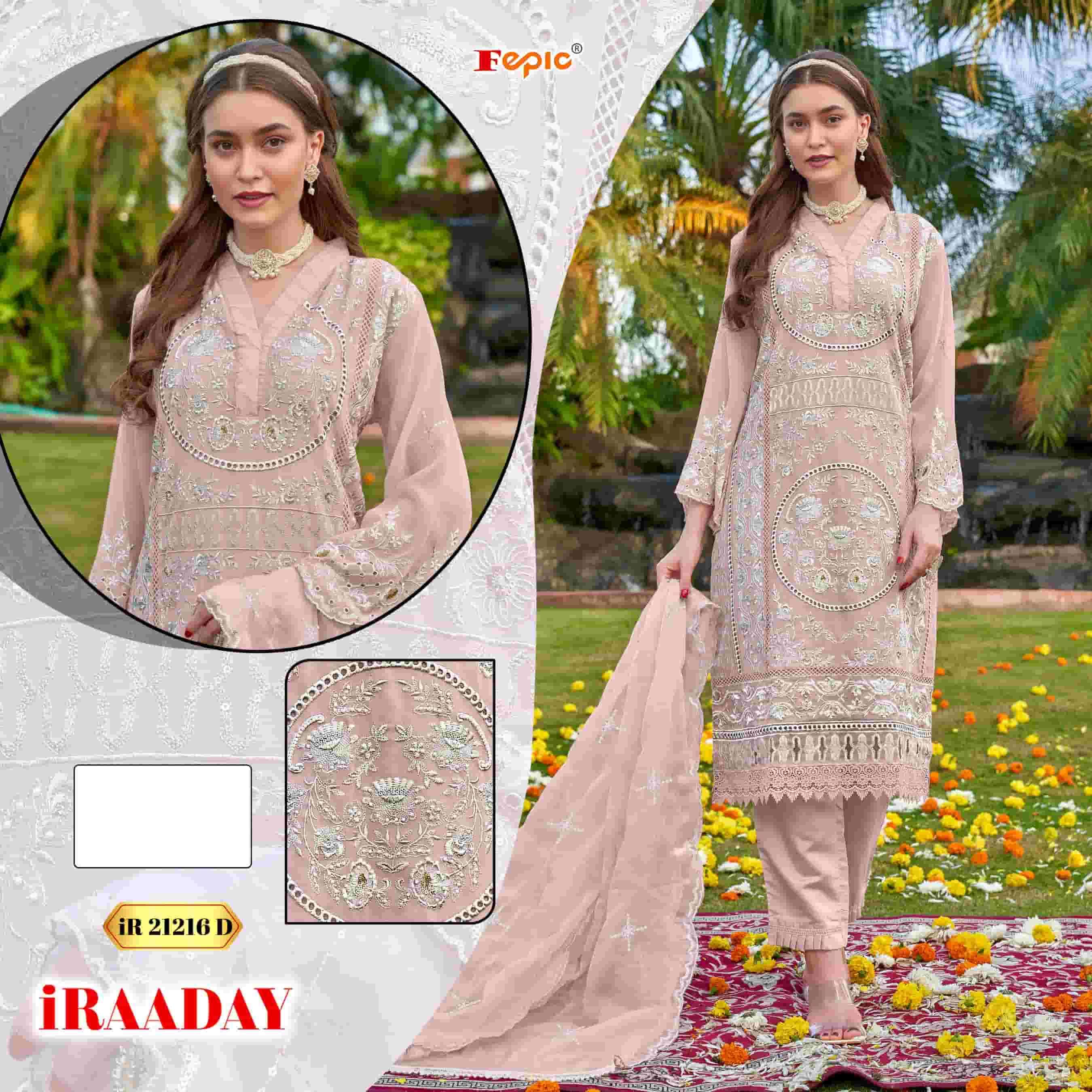 Fepic IR 21216 Colors Pakistani Heavy Designer Style Salwar Suit Wholesalers view 4