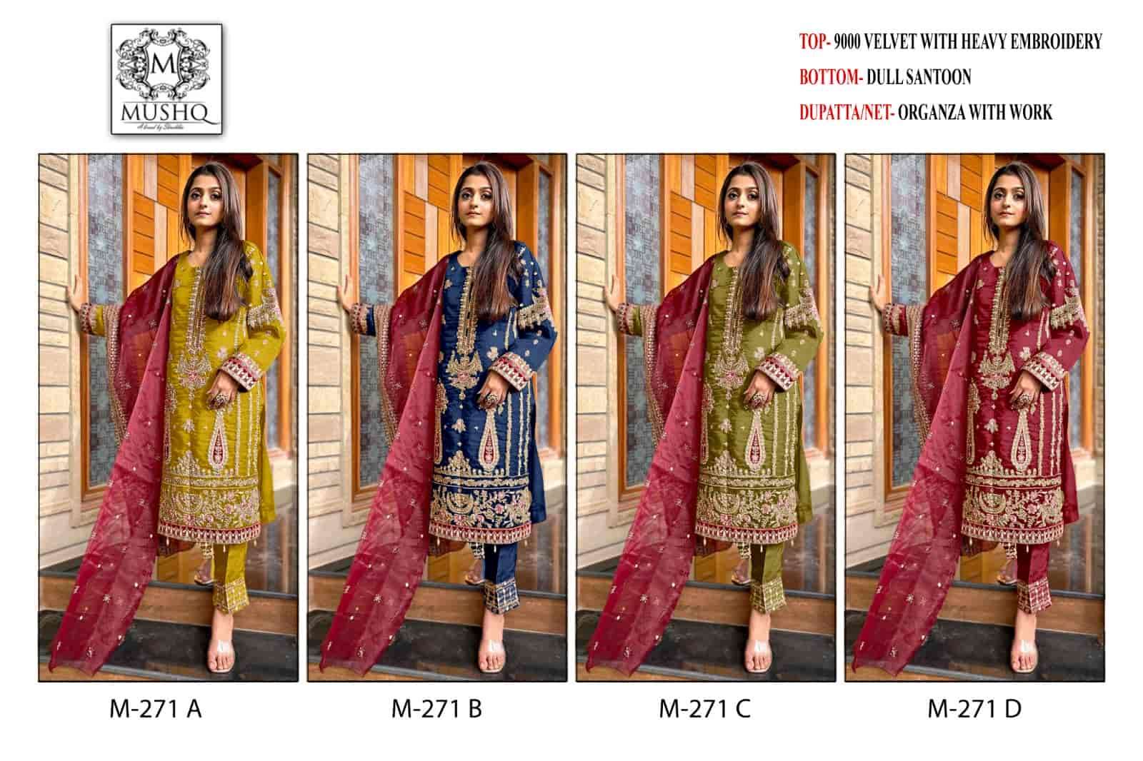 Mushq M 271 Colors Pakistani New Designs Winter Wear Salwar Suit Wholesalers view 5