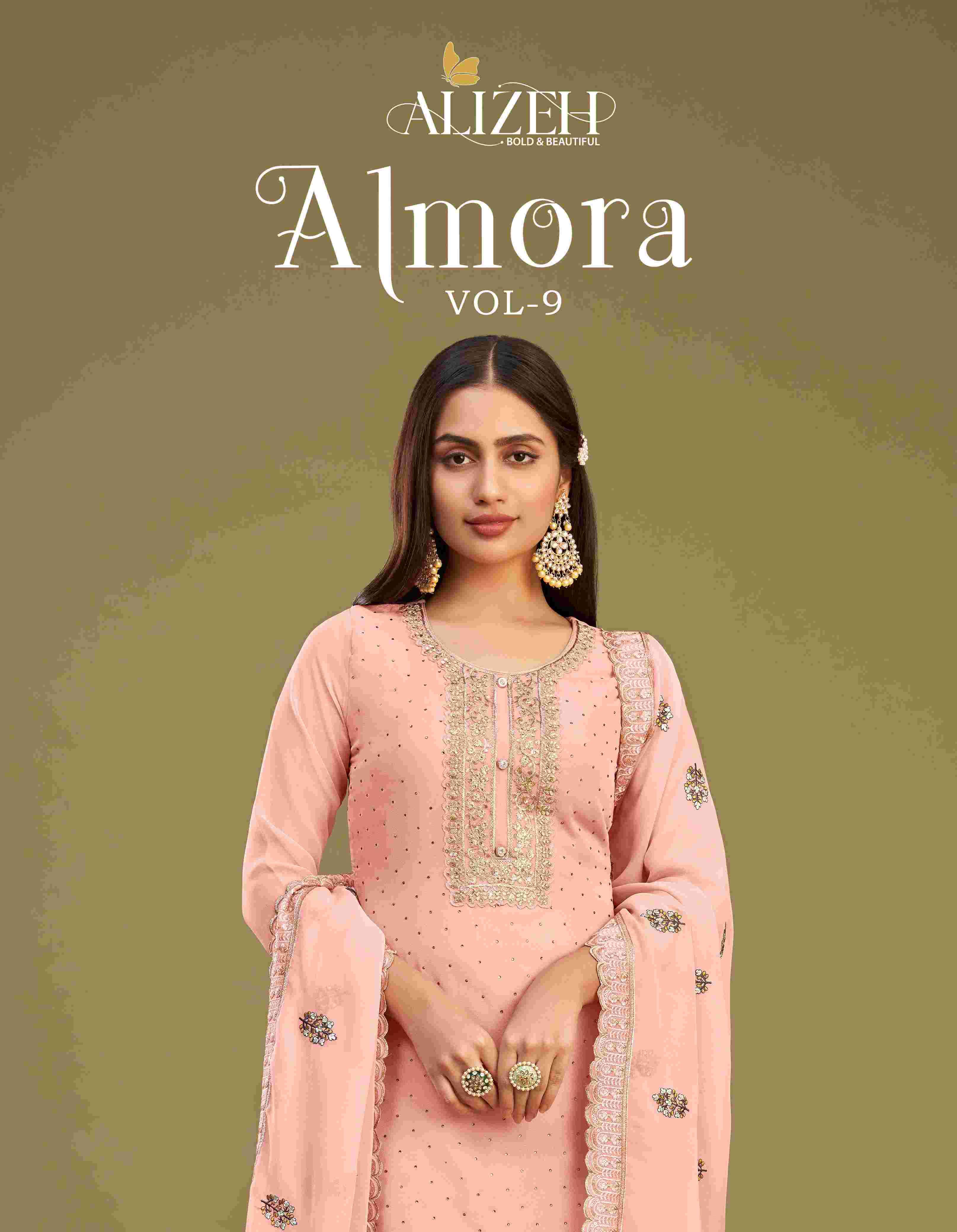 Alizeh Almora Vol 9 Festive Collection Georgette Designer Dress Exporters view 2