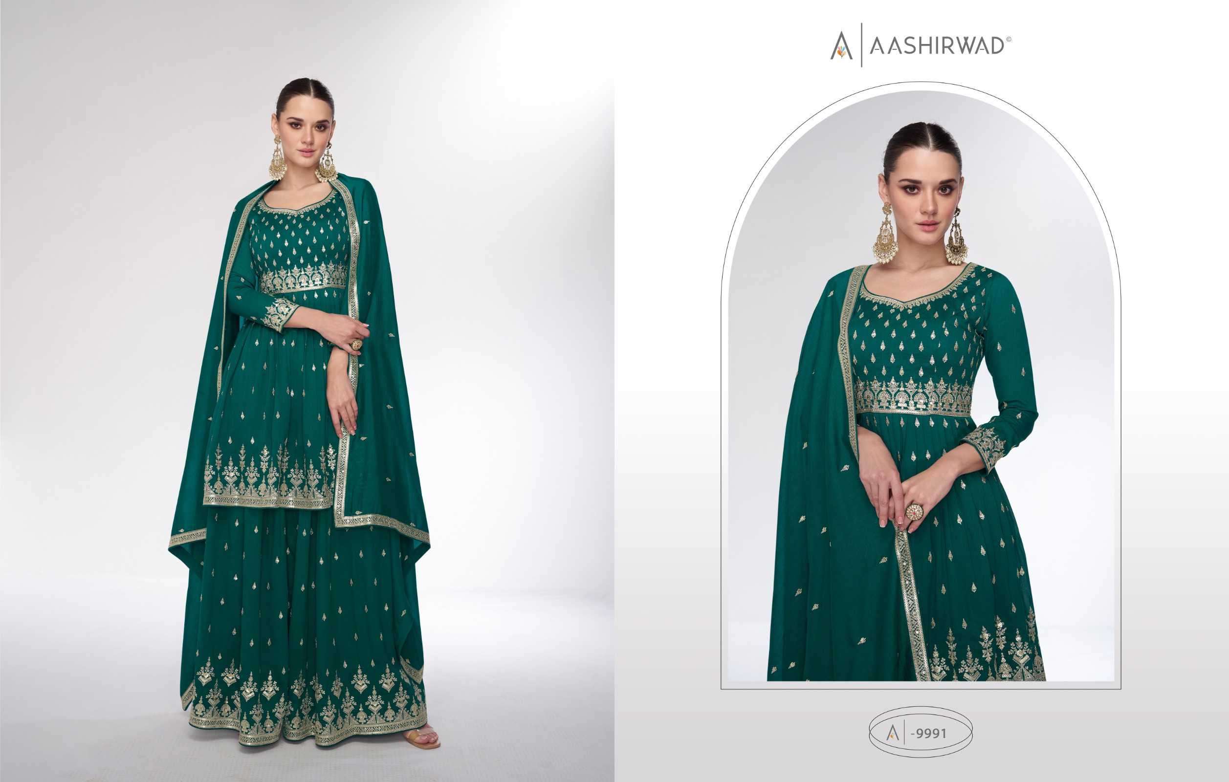Aashirwad Sahira 9989 To 9991 Readymade Designer Dress Catalog Exporters view 6