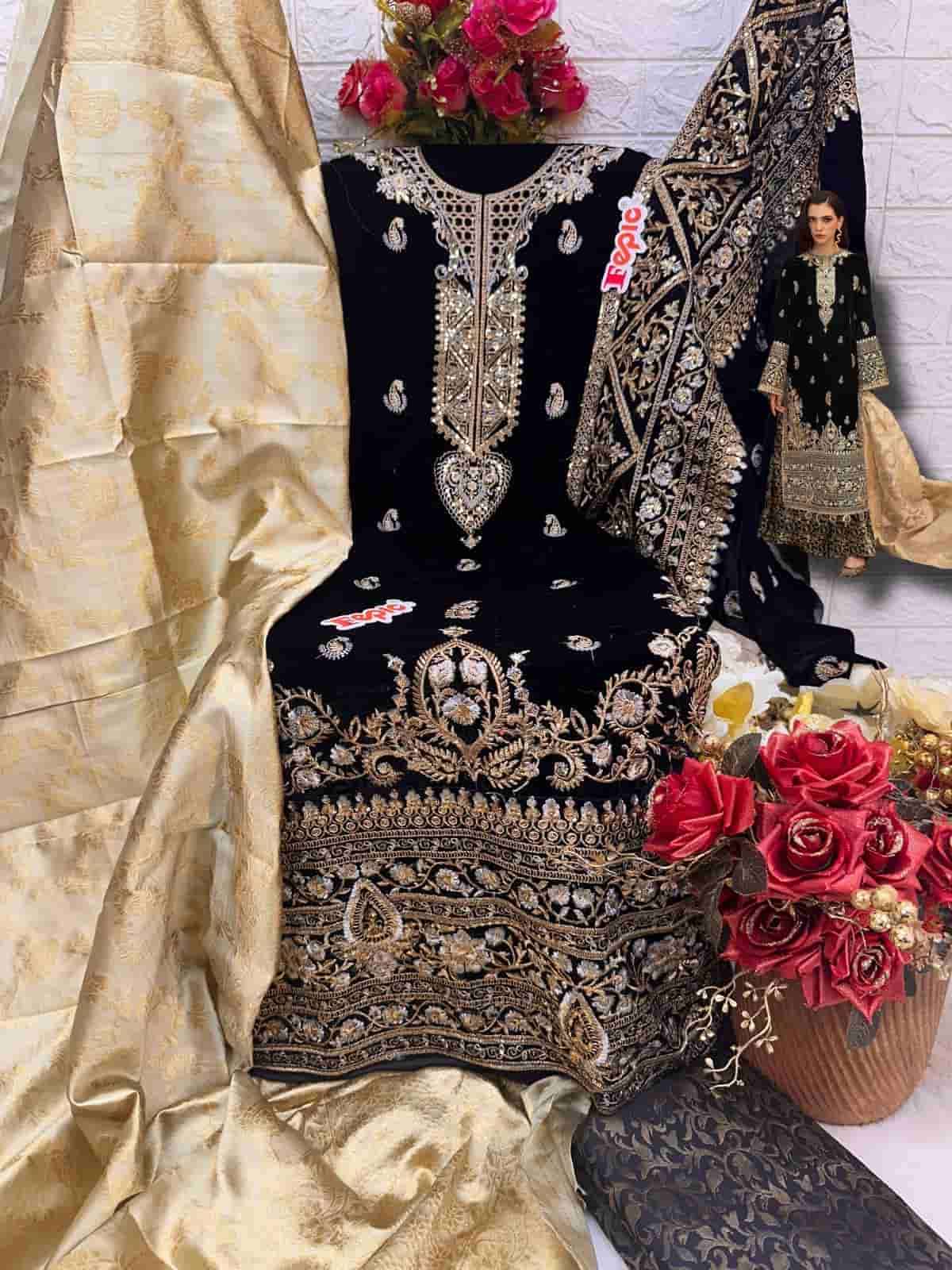 Fepic V 17016 Colors Pakistani Heavy Designer Style Velvet Salwar Suit view 7