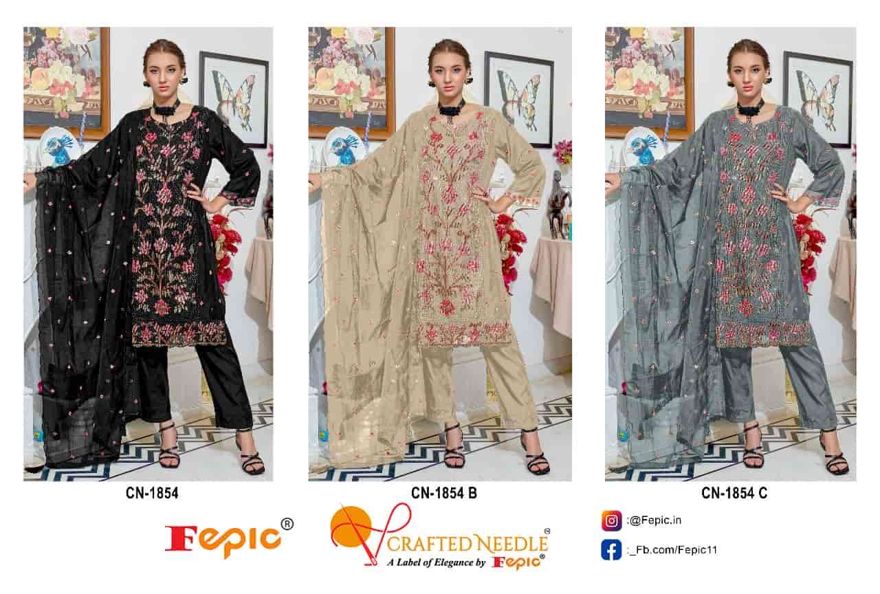 Fepic C 1854 Colors Festive Wear Style Designer Organza Salwar Suit Wholesalers view 4