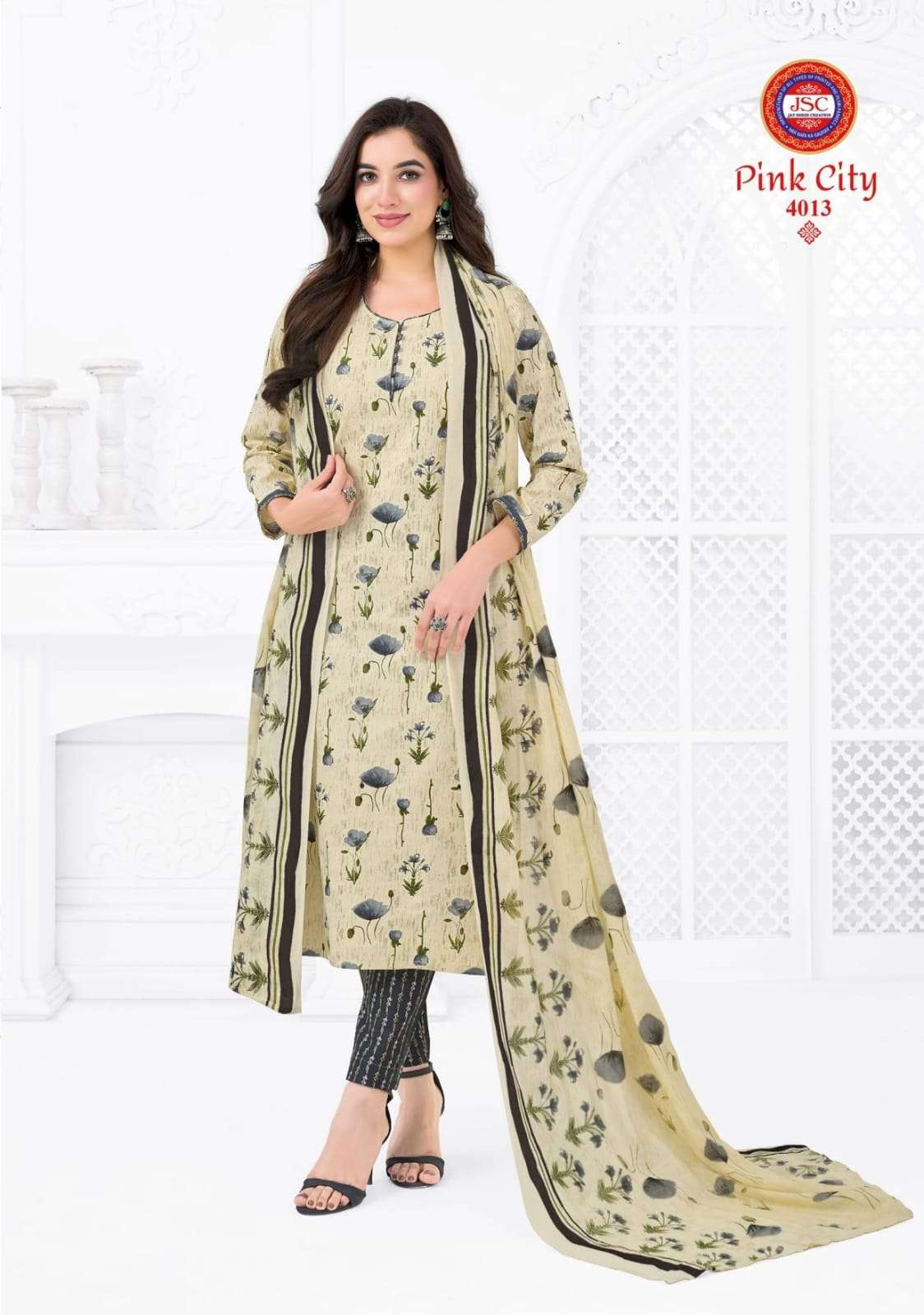 Jsc Pink City Vol 1 Unstitch Cotton Salwar Suit view 20