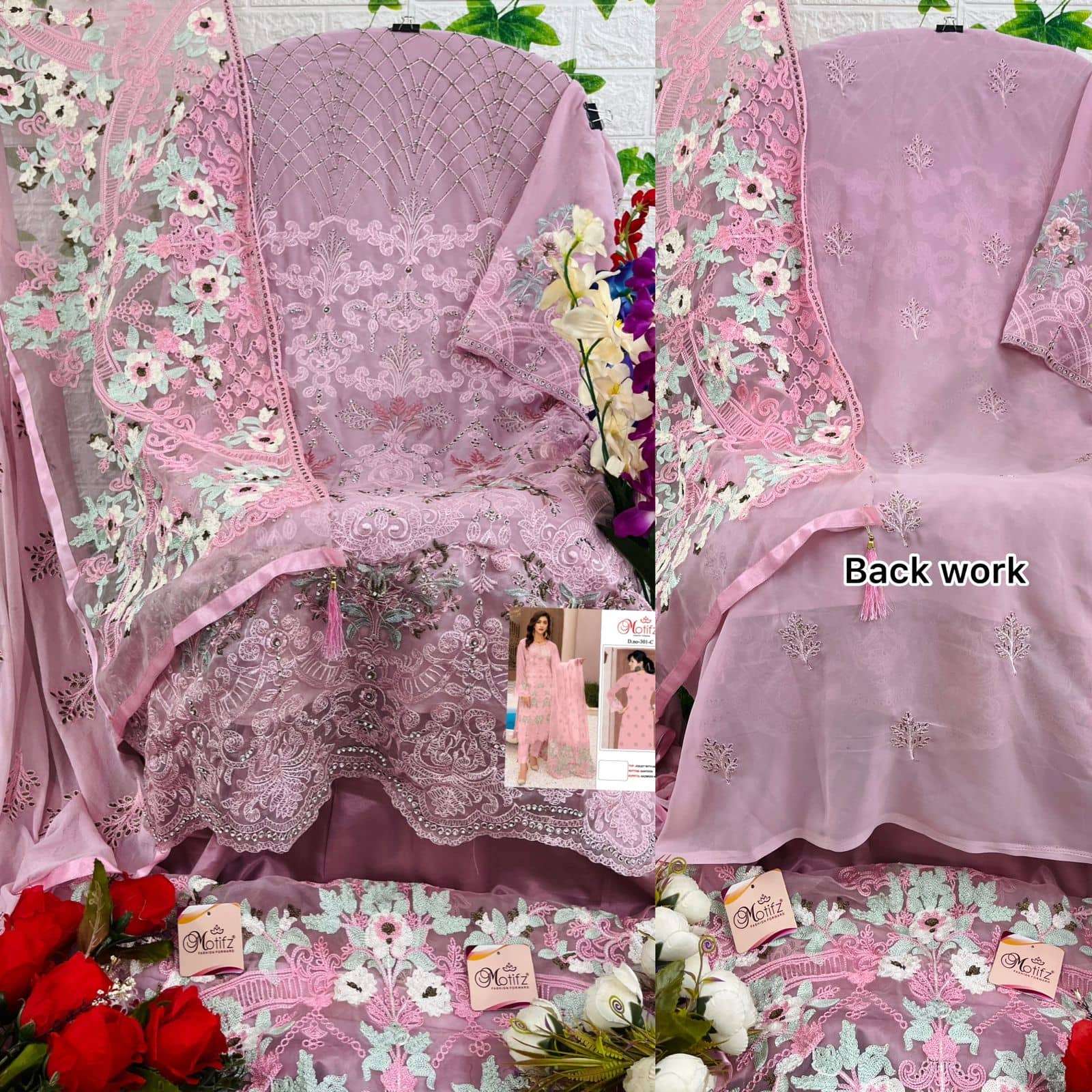 Motifz 301 Colors Pakistani Fancy Designer Style Festive Wear Suit Wholesalers view 8