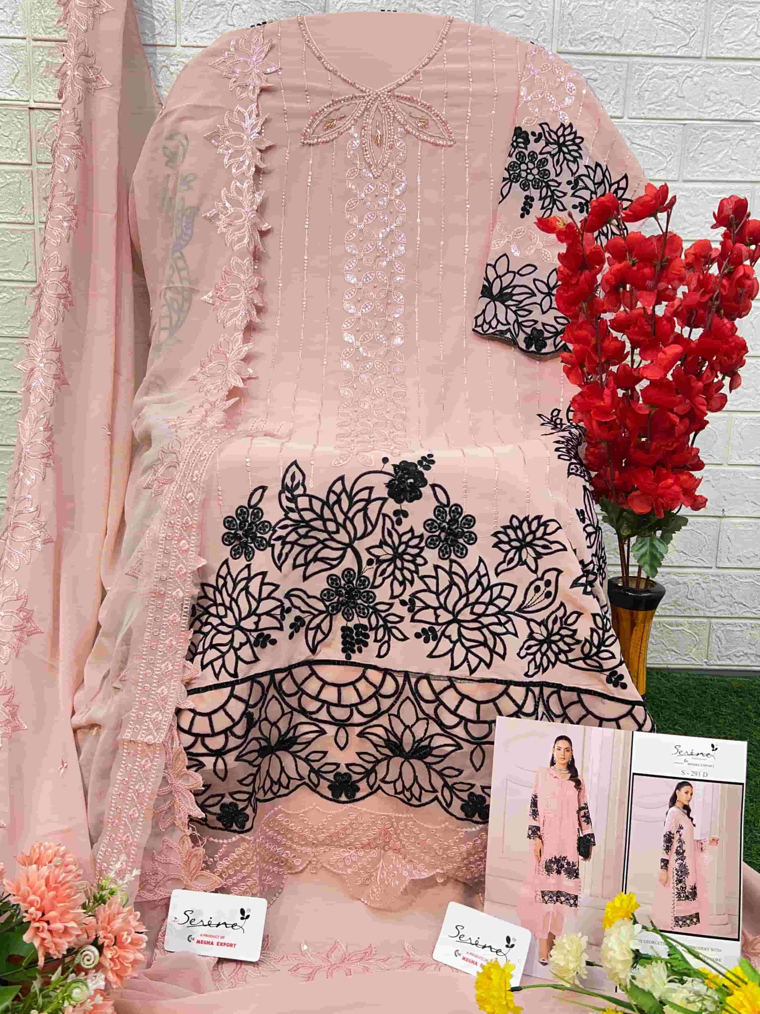 Megha Export S 291 Colors Georgette Unstitched Pakistani Dress Elegance view 7