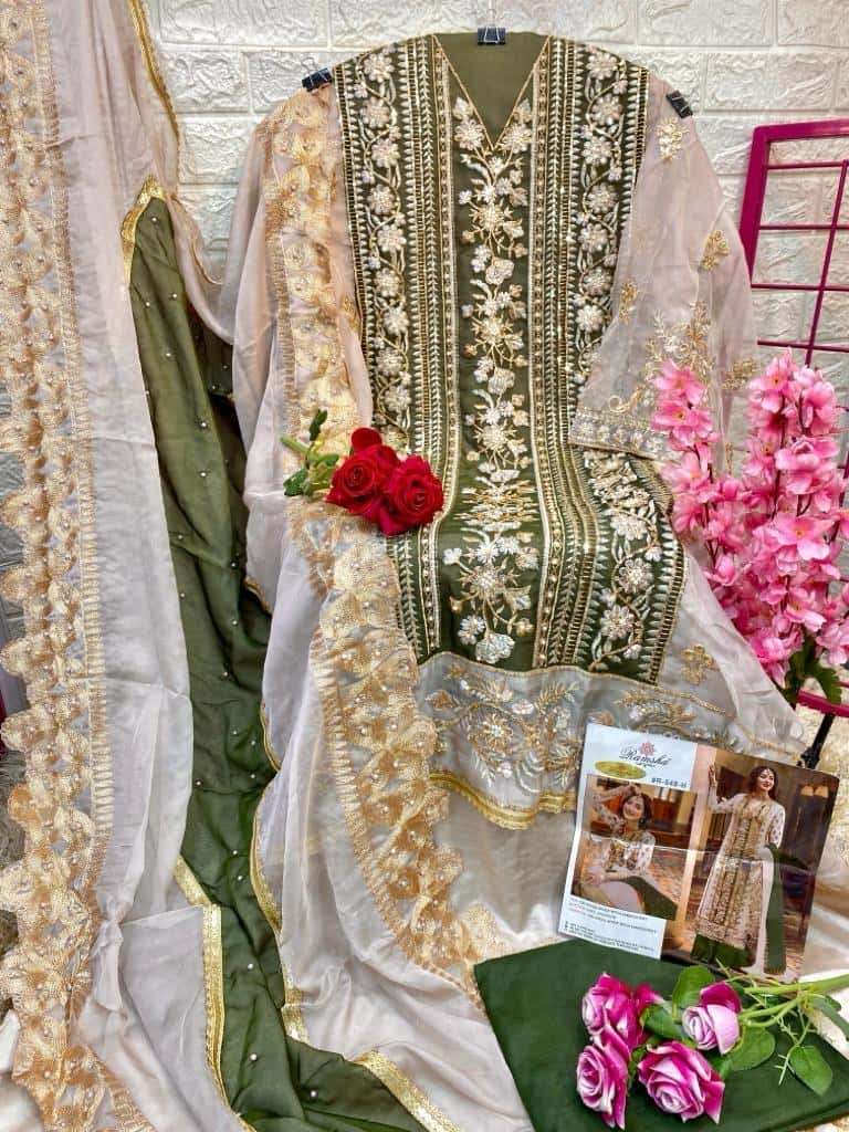 Ramsha R 548 Colors Party Wear Style Designer New Pakistani Suit Wholasaler view 2