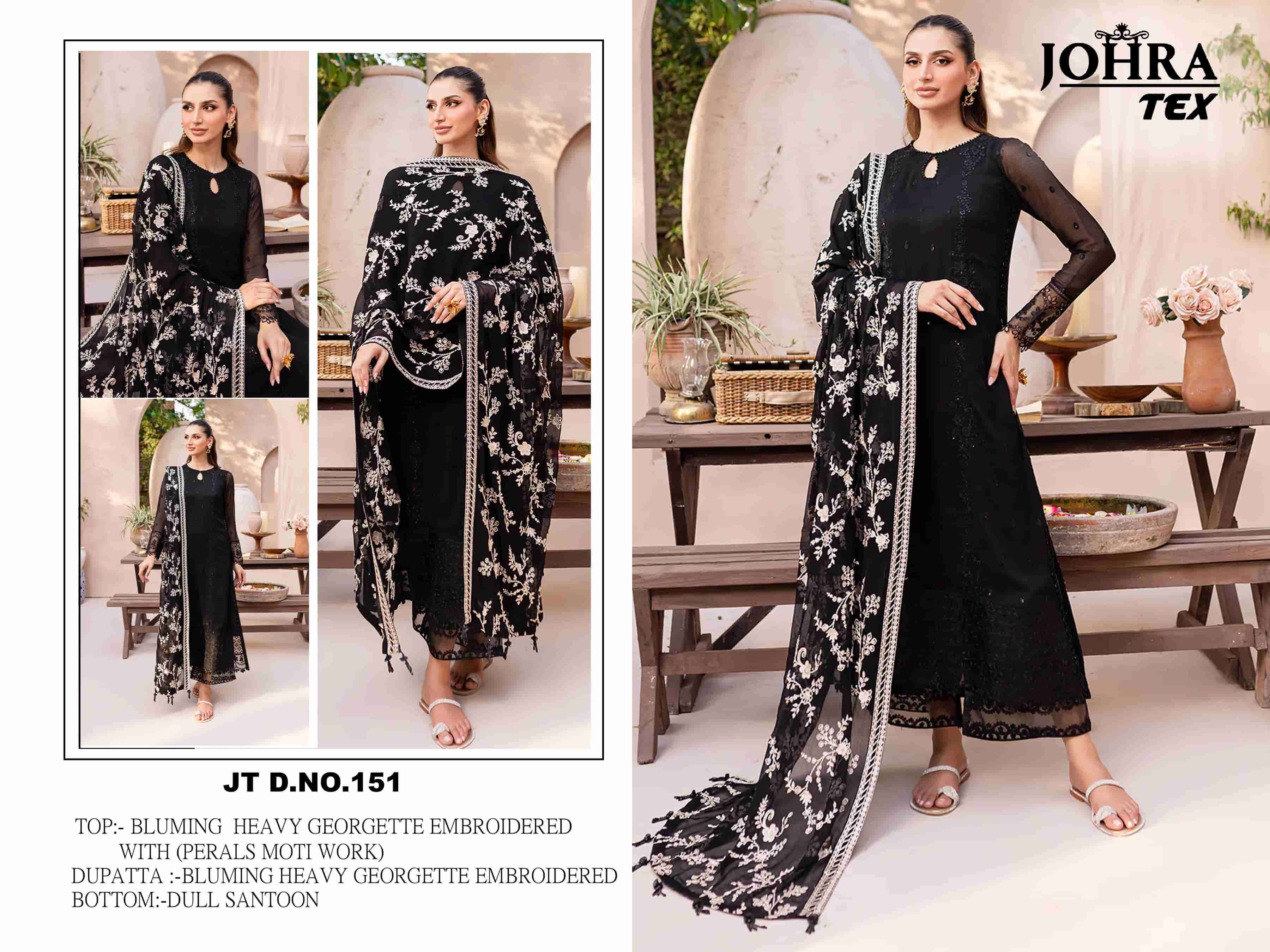 Johra Tex 151 Pakistani Style Designer Embroidered Suit Exporter