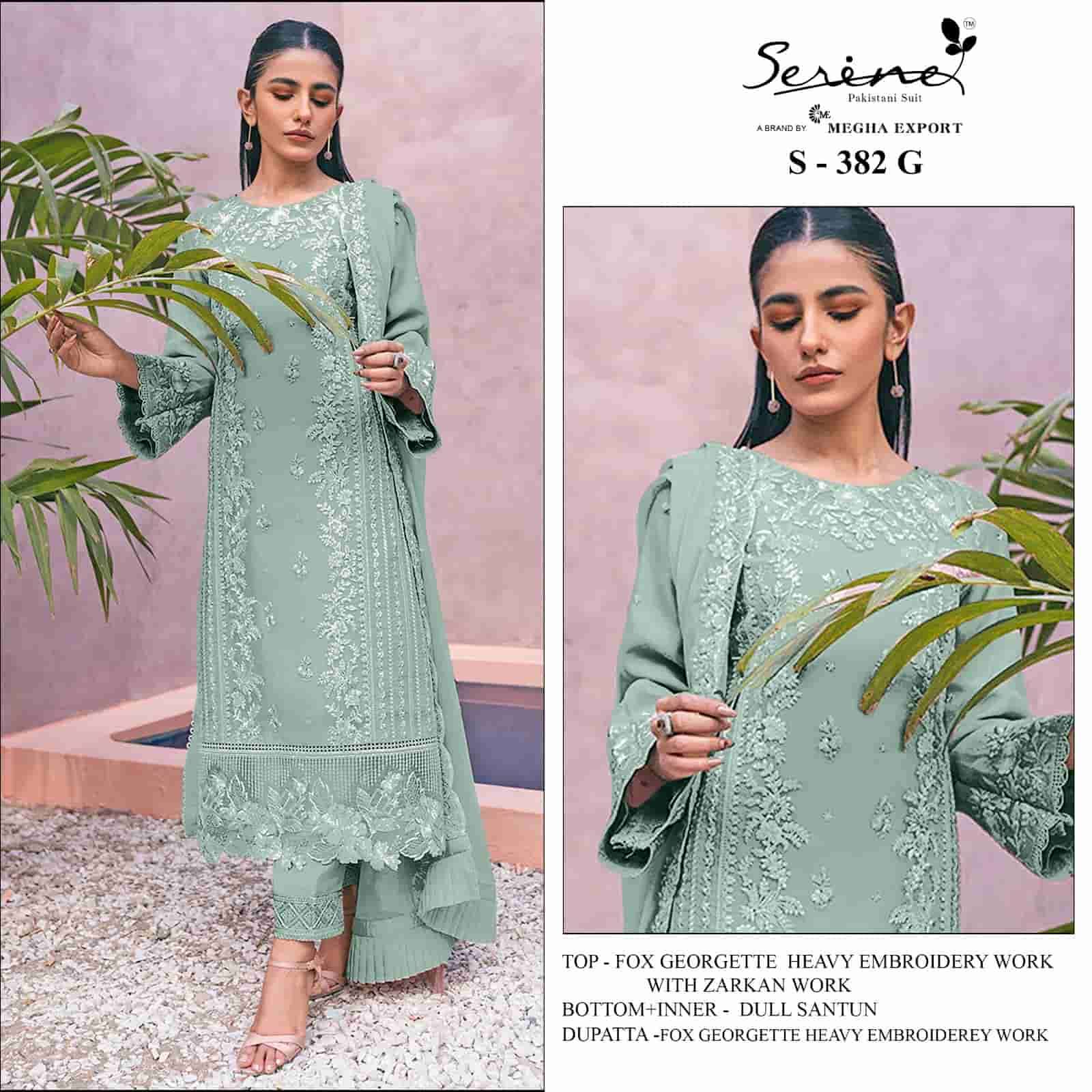 Megha Export S 382 Colors Pakistani Designer Georgette Embroidered Suit Wholesalers view 3