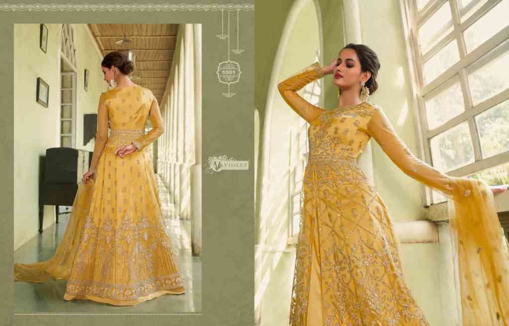 Swagat Violet Designer Anarkali Gown view 8