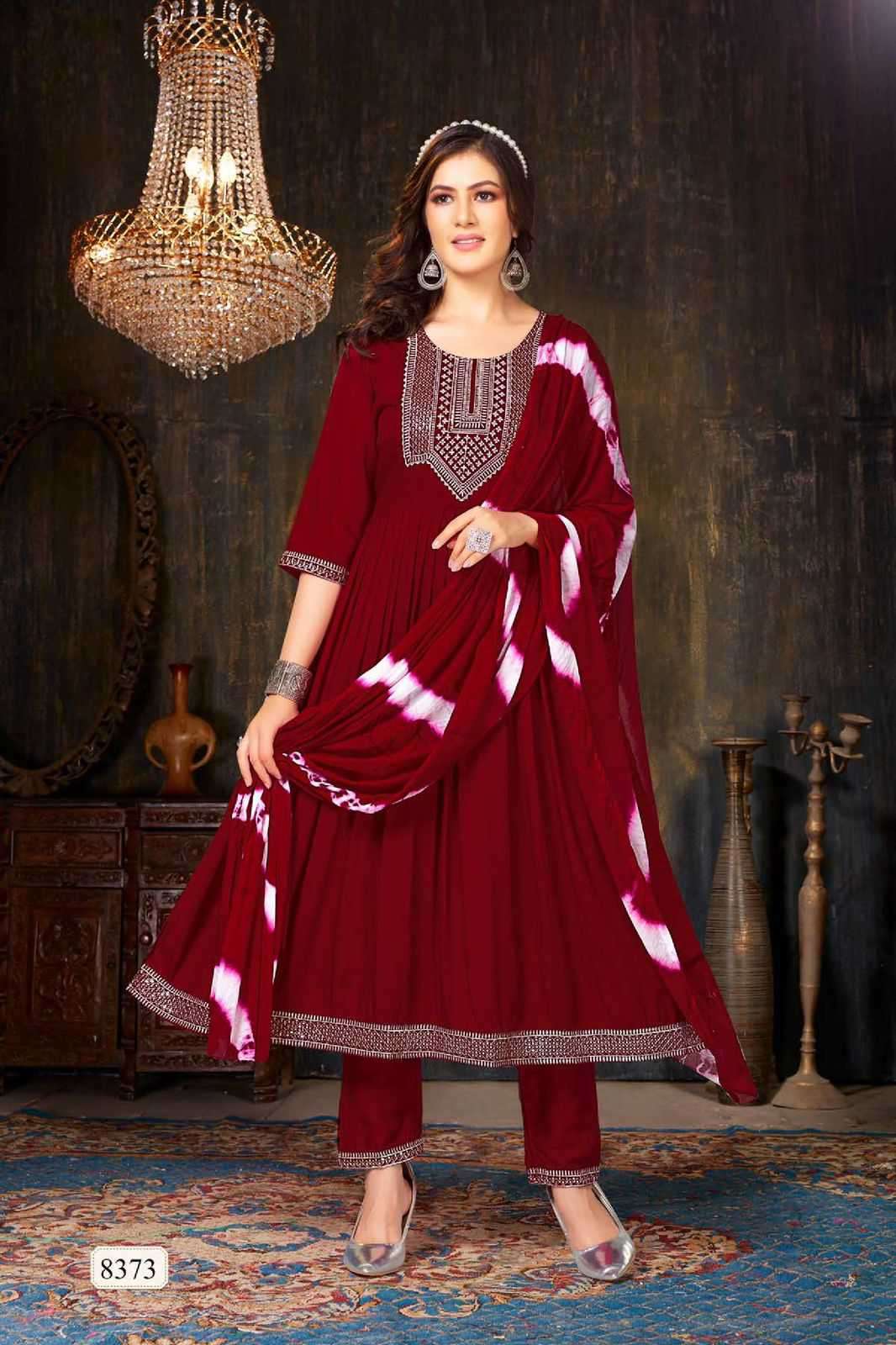Trendy Golden Helen Heavy Rayon Style Kurti Pant & Dupatta Catalog Collection view 3