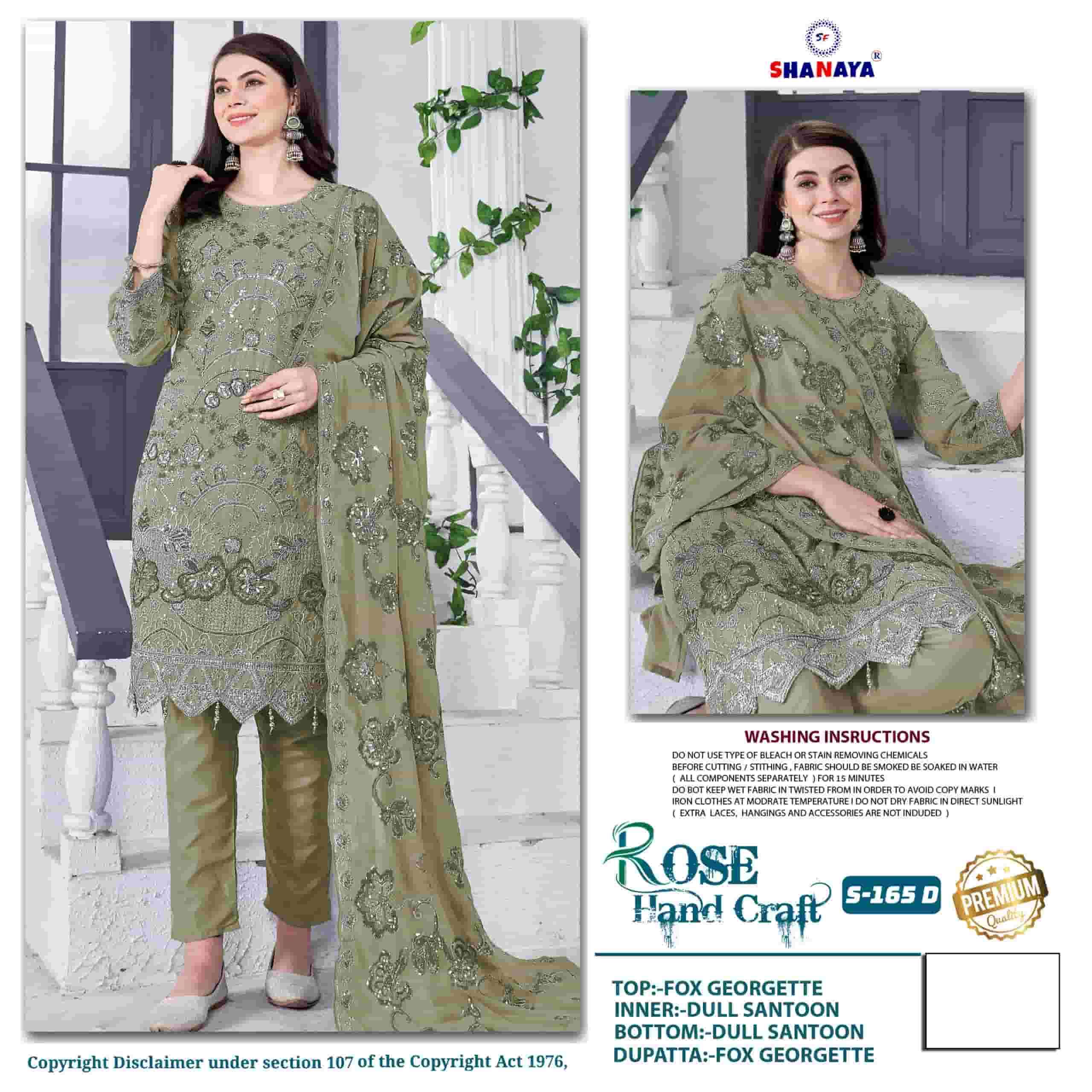 Shanaya Rose Hand Craft S 165 Edition Pakistani Festive Wear Suit Wholesalers view 4