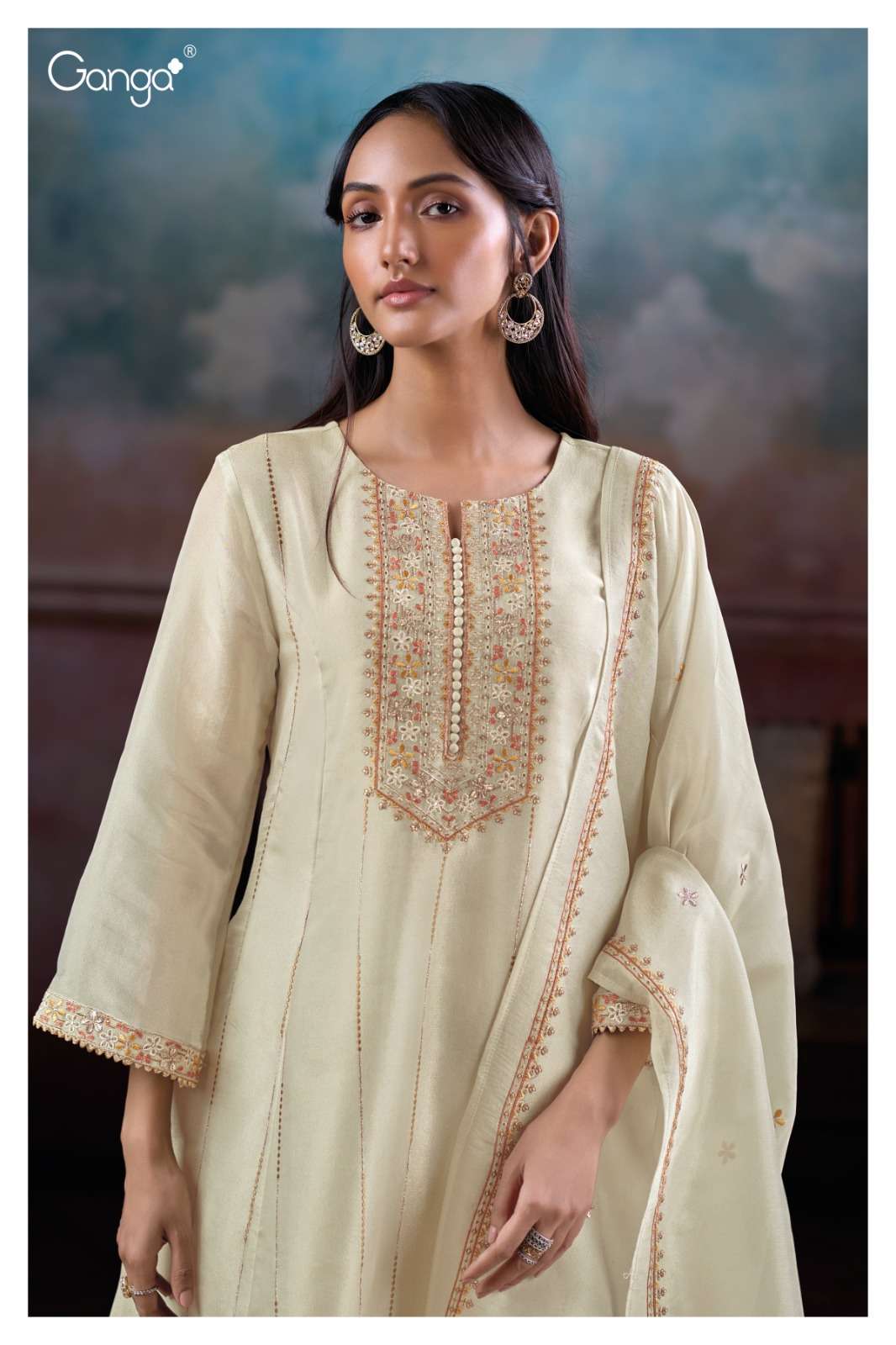 Ganga Fashion Nerilsa 3889 Pure Bemberg Silk Designer Suit Collection view 2