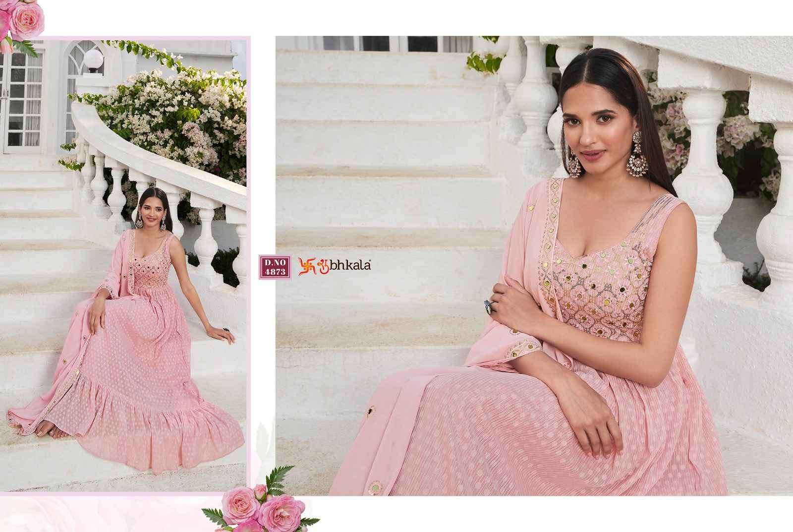 Shubhkala Flory Vol 31 Latest Frill Designs Festive Wear Dess Collection New Arrivals view 7