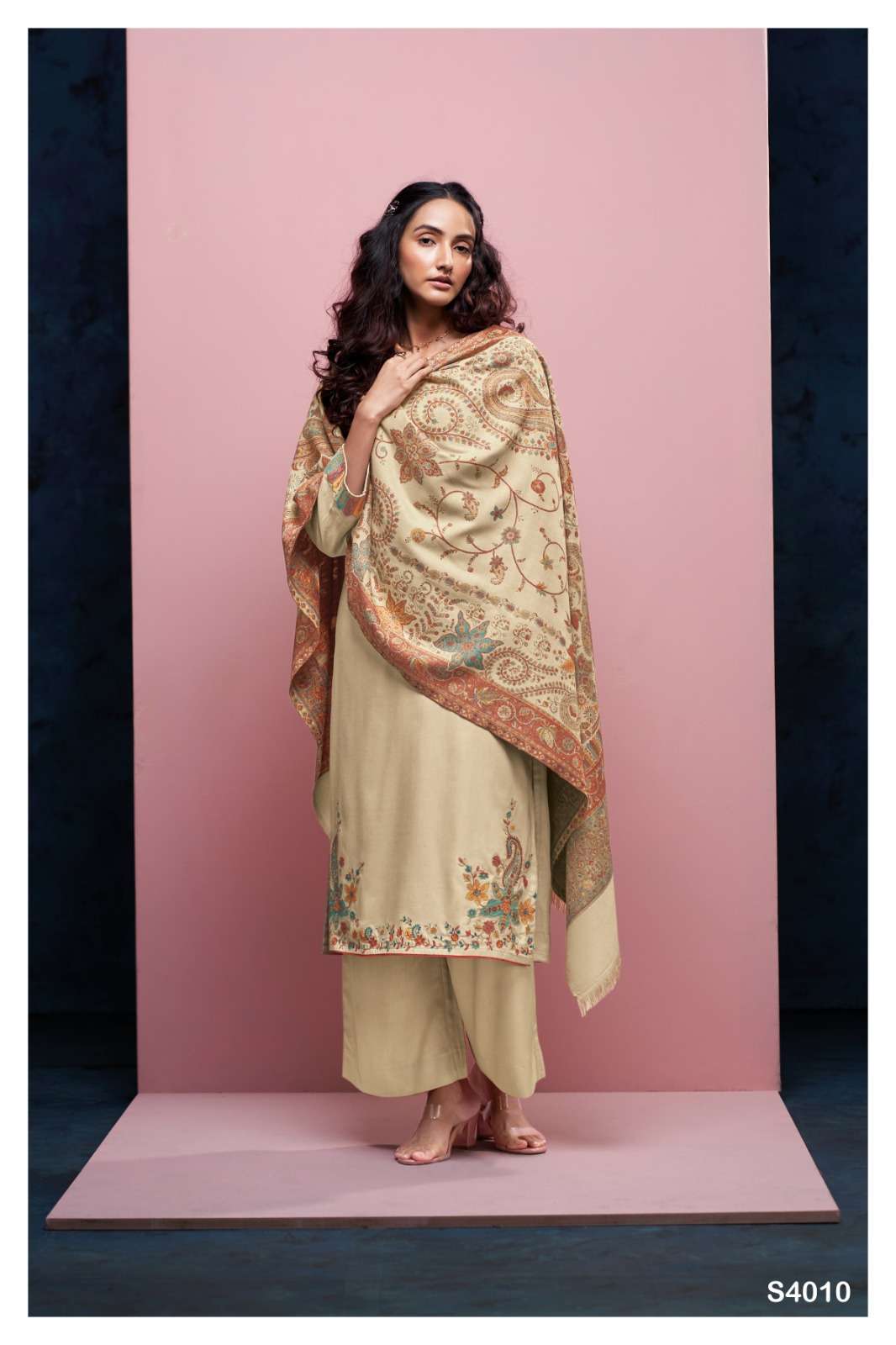 Ganga Fashion Vivara 4010 Premium Pure Pashmina Suit Winter Collection view 2