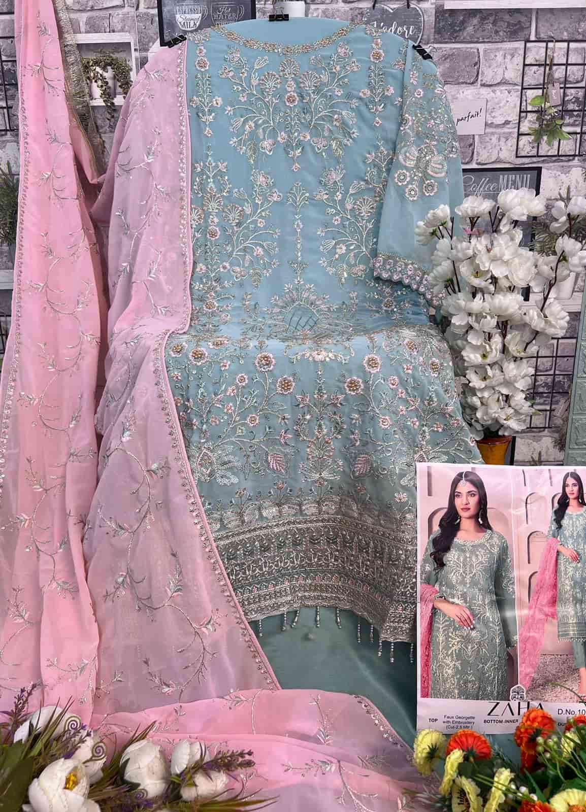 Zaha Zarina Vol 3 Designer Georgette Salwar Suit view 2