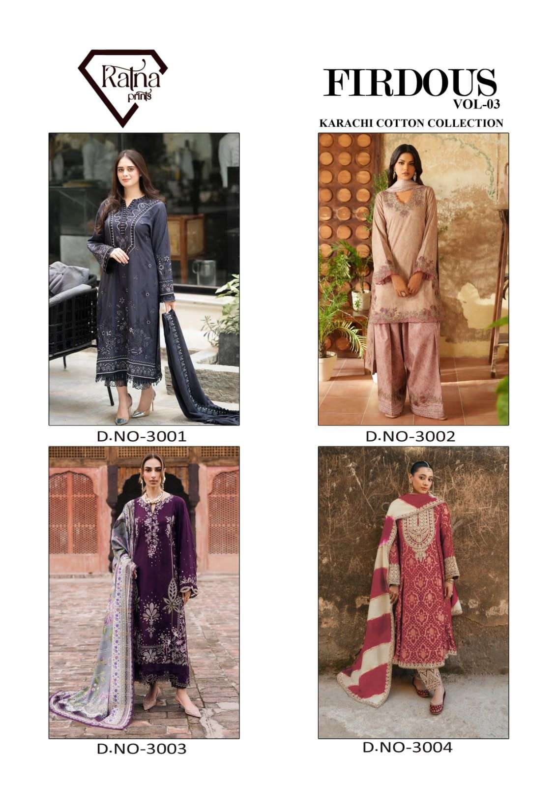 Firdous Vol 3 Heavy Cotton Unstitched Suit view 8