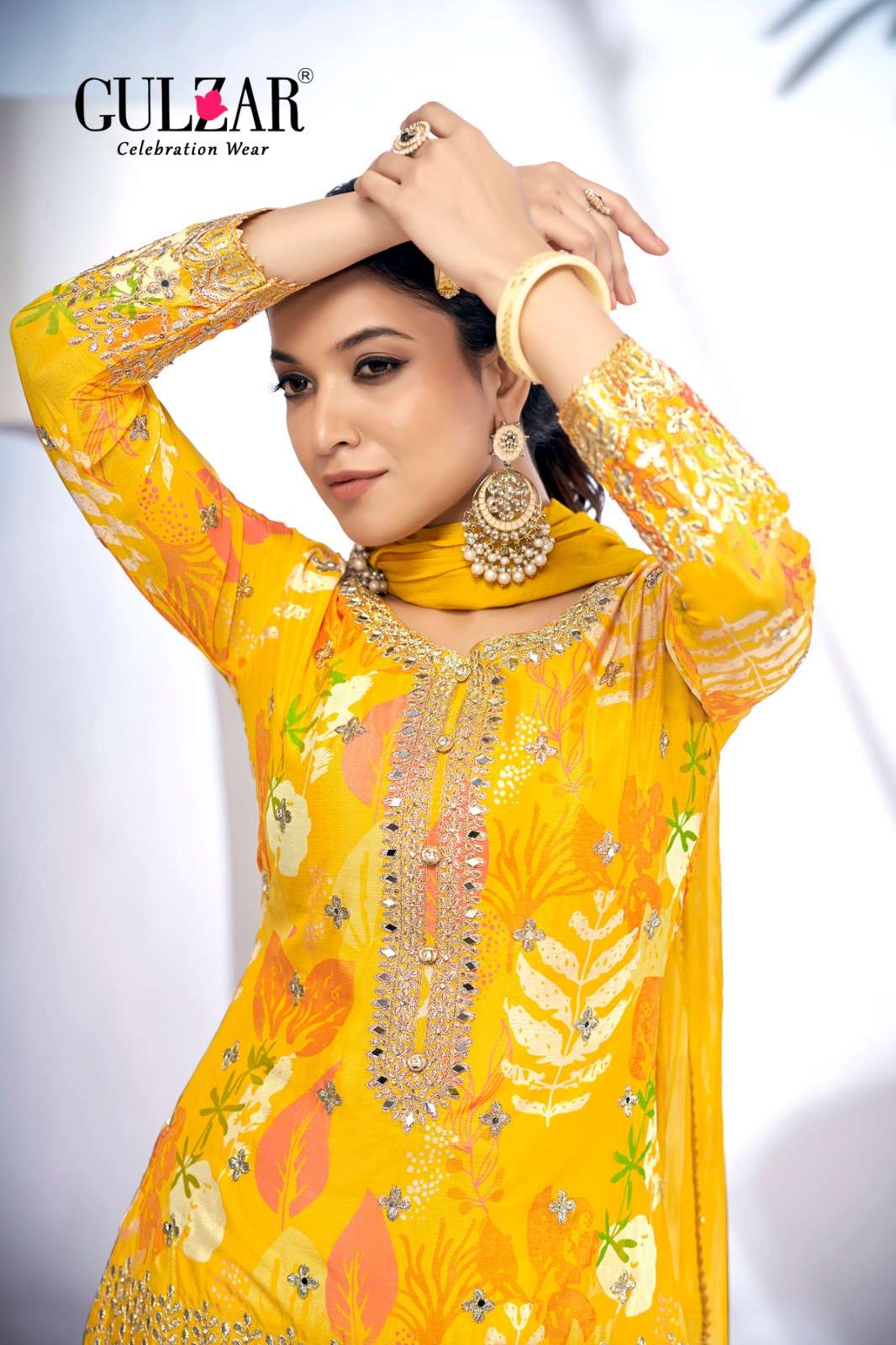 Gulzar Monisha 2101 To 2104 Designer Sharara Dress Wedding Collection view 4