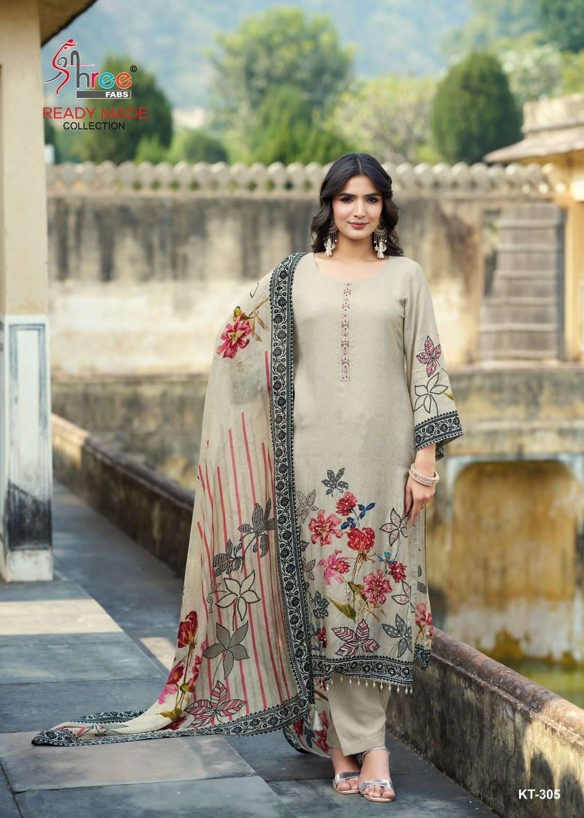 Shree Fabs Kt 305 Digital Printed Pakistani Muslin Suit Collection view 4