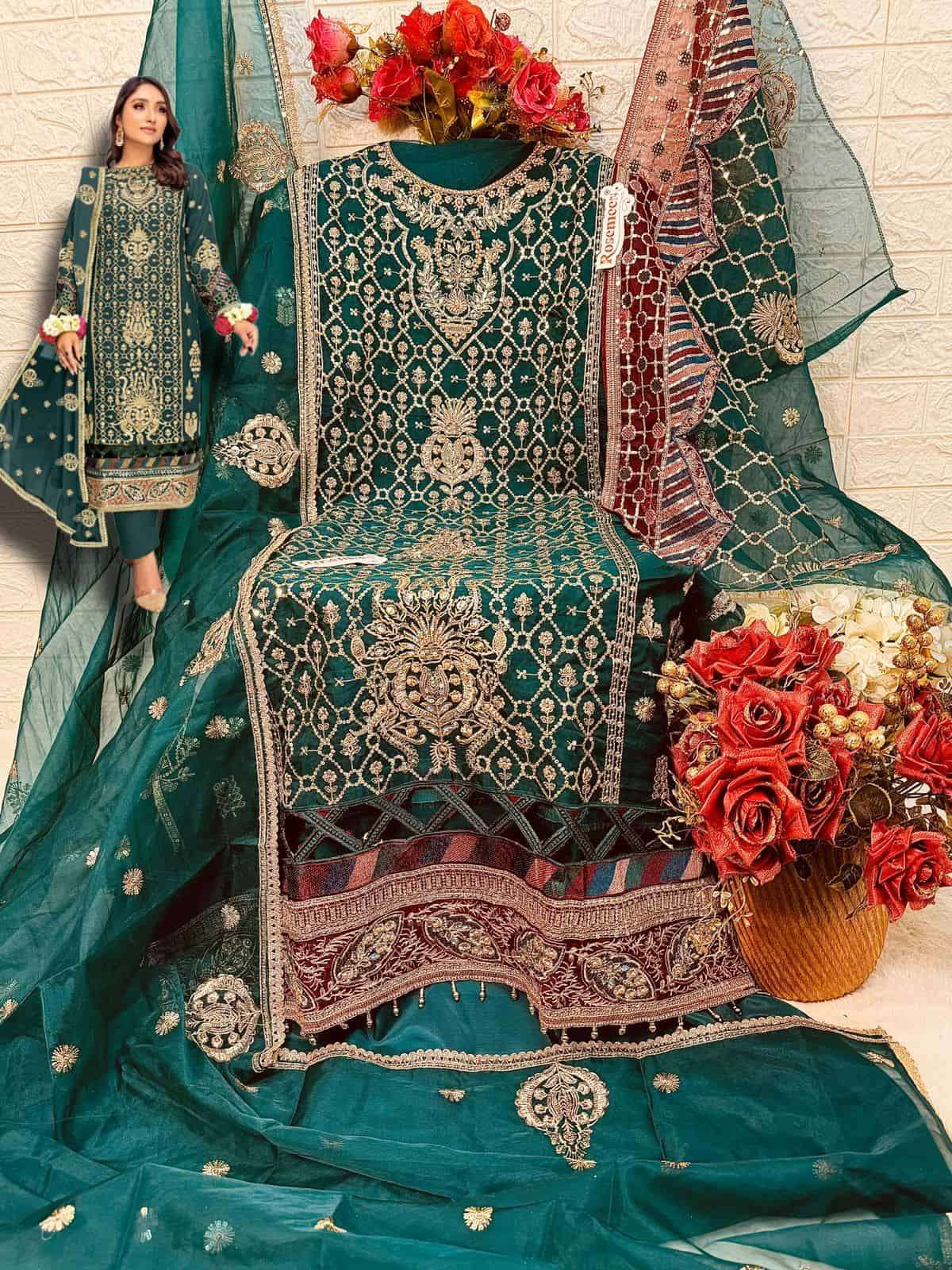 Fepic C 1735 Colors Pakistani Organza Embroidered Salwar Kameez Wholesalers view 5
