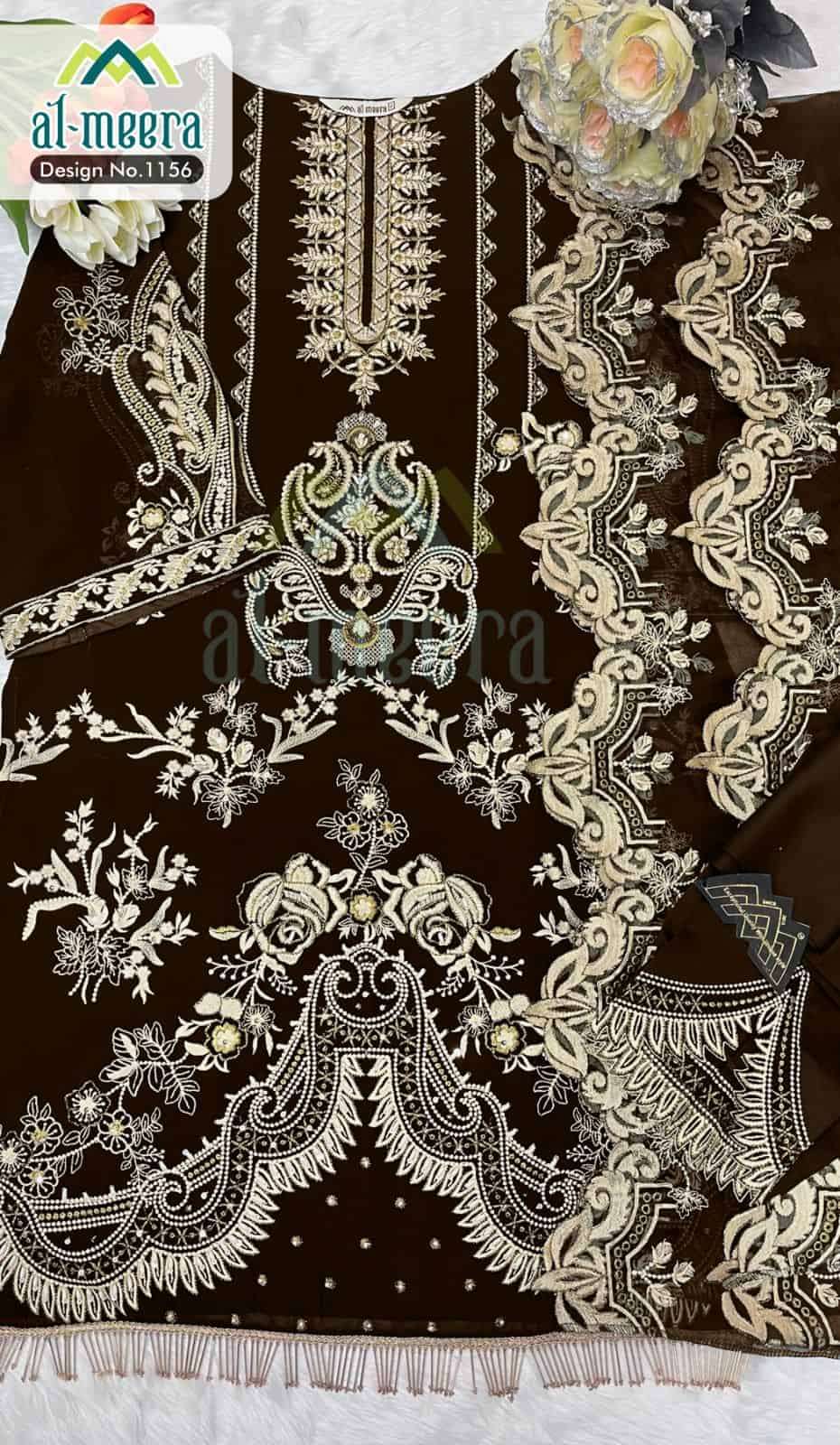 Meera 1156 Pakistani Party Wear Suit view 3