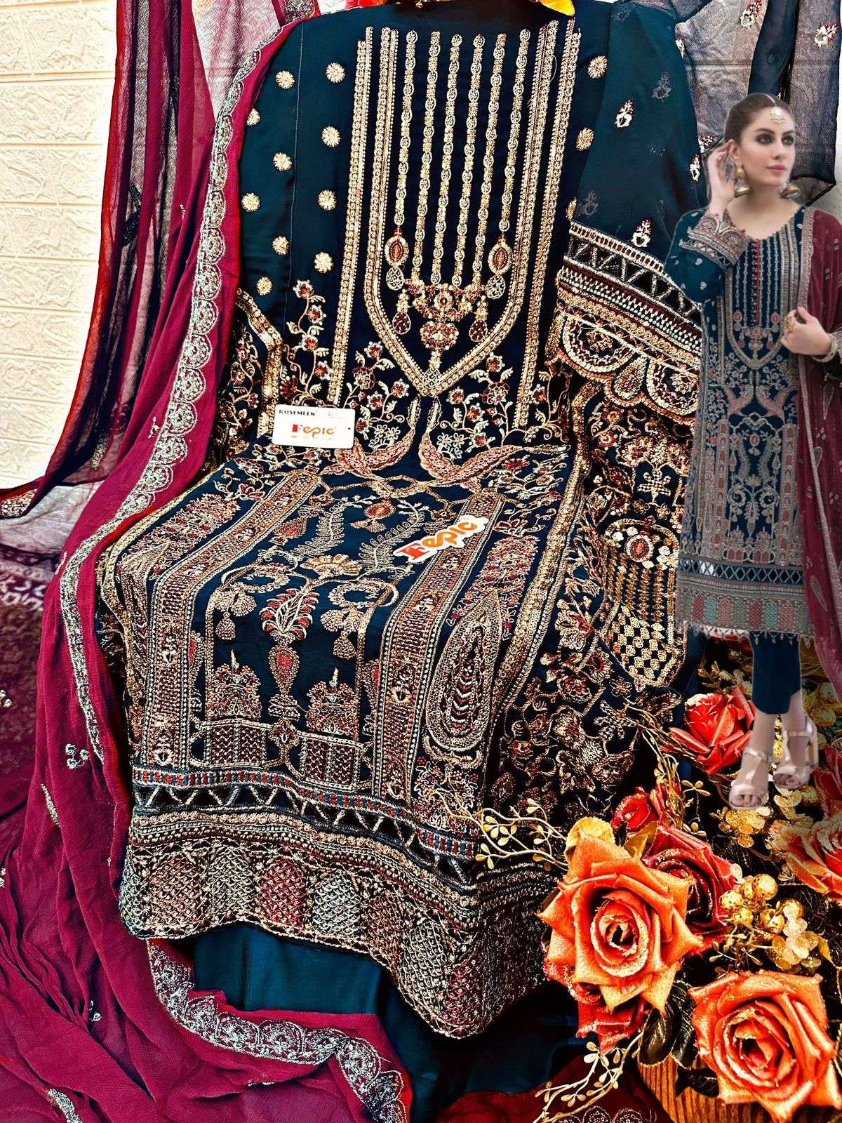Fepic Rosemeen Embroidered Pakistani Salwar Suit view 5