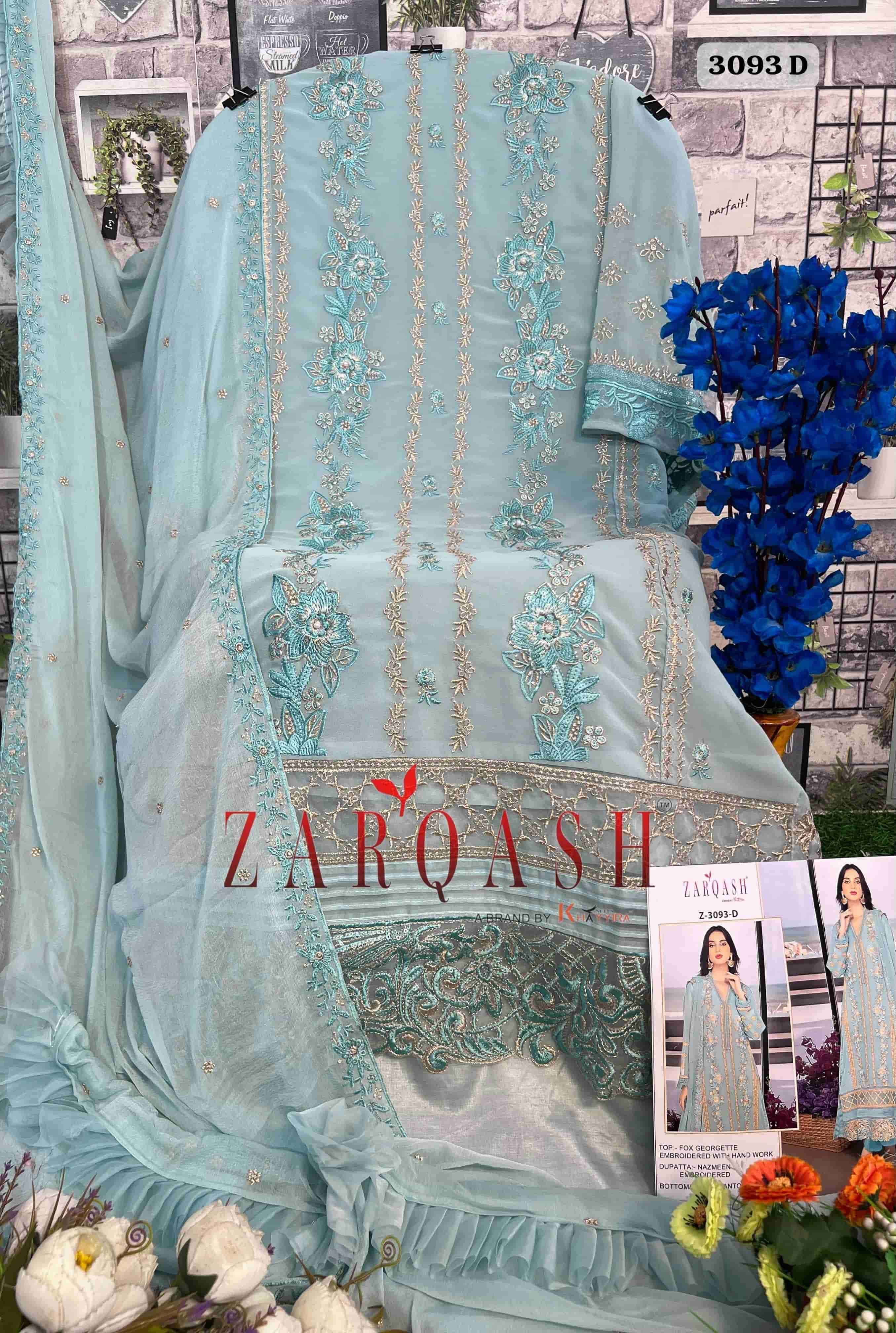Zarqash Z 3093 Colors Pakistani Festive Wear Style Designer Suit Wholesalers view 5
