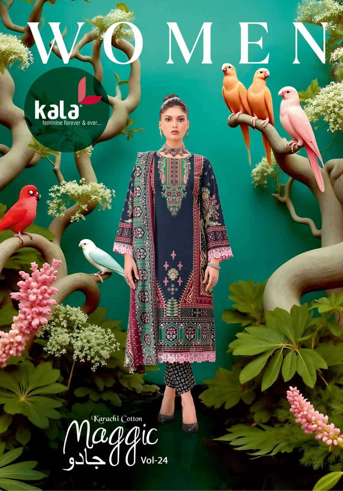 Kala Maggic Vol 24 Pure Cotton Unstitch Suit view 14
