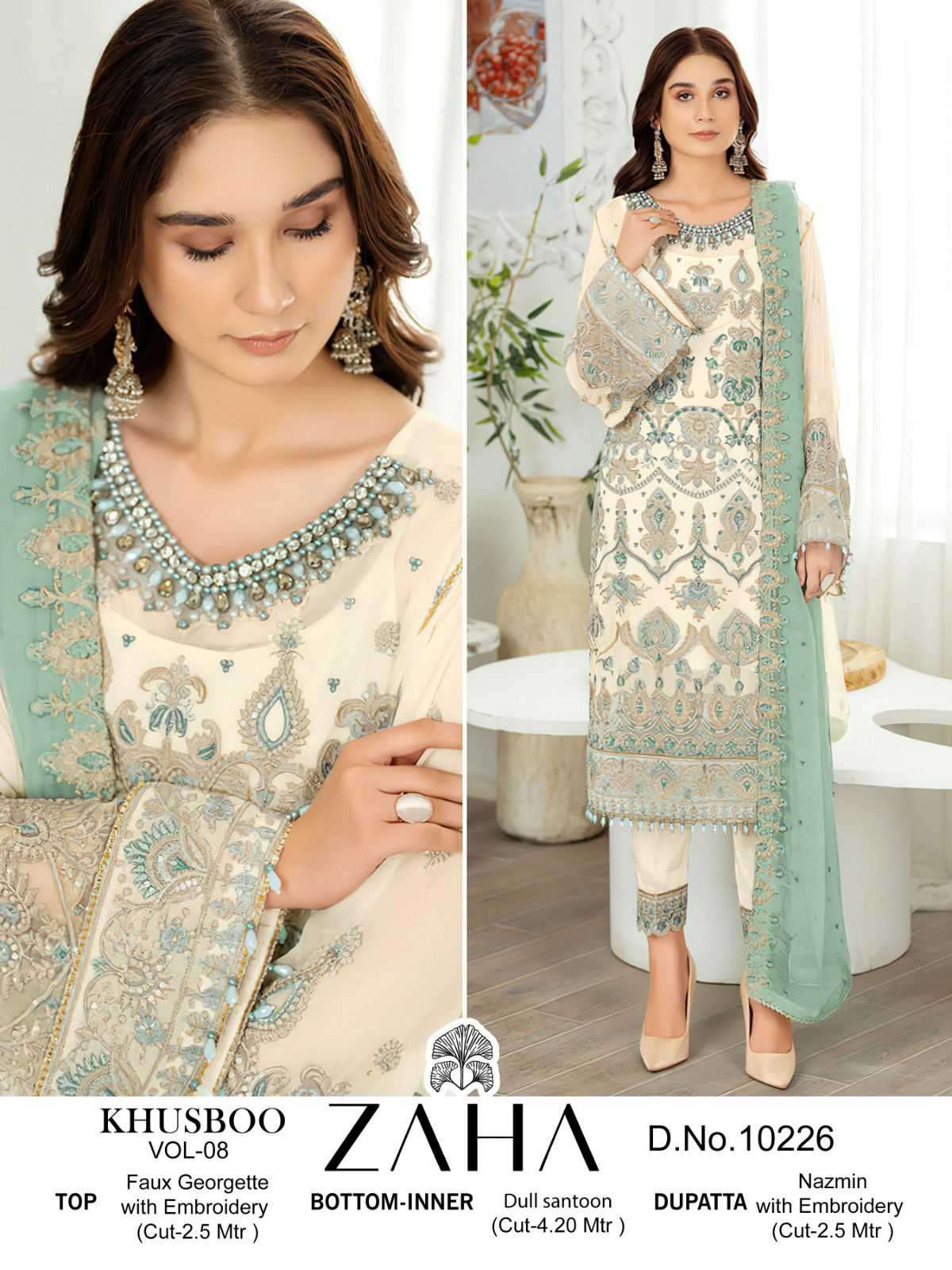 Zaha Khushbu Vol 8 Wedding Wear Designer Pakistani Dress Online view 6