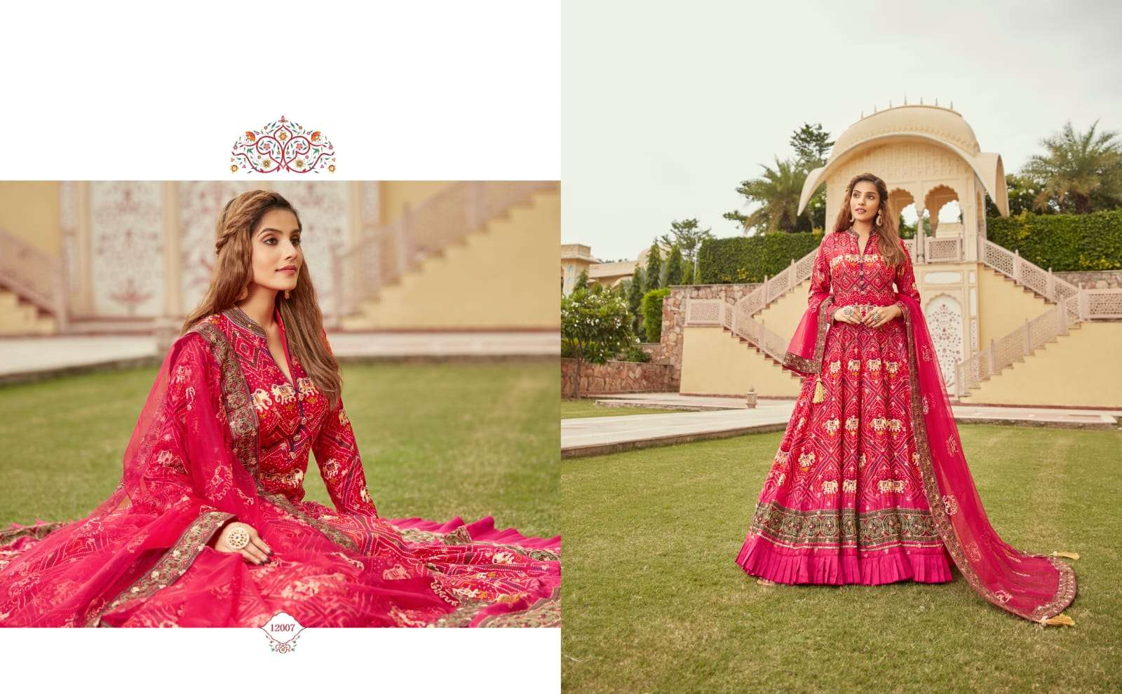 Virasat Gajgamini Latest Designer Gown Dupatta Set Partywear Collection