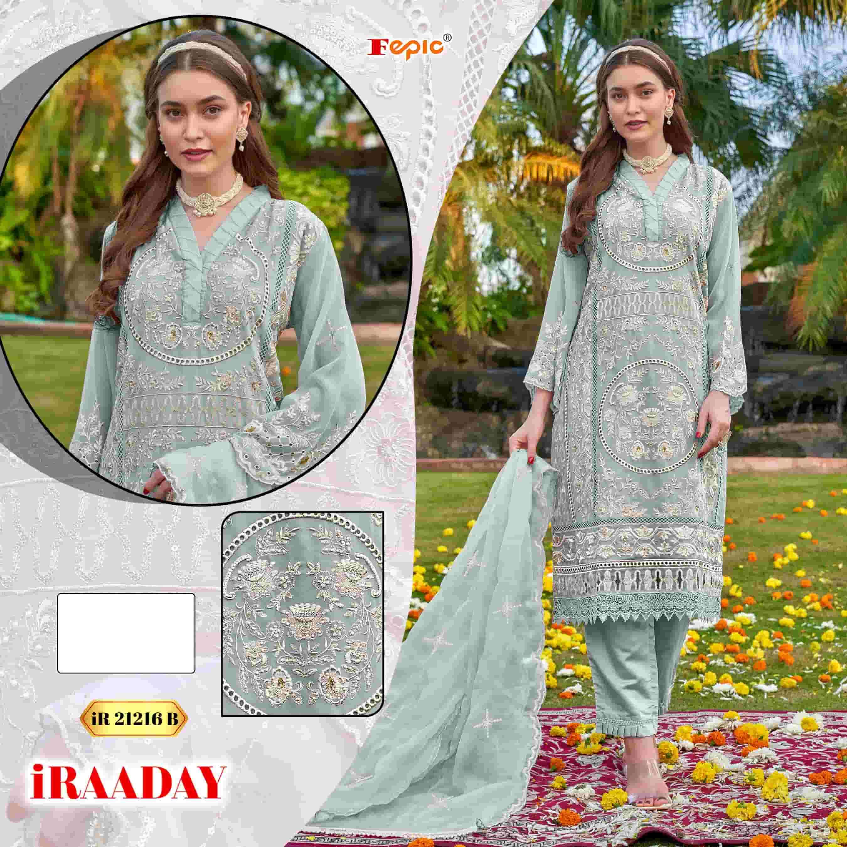 Fepic IR 21216 Colors Pakistani Heavy Designer Style Salwar Suit Wholesalers view 2