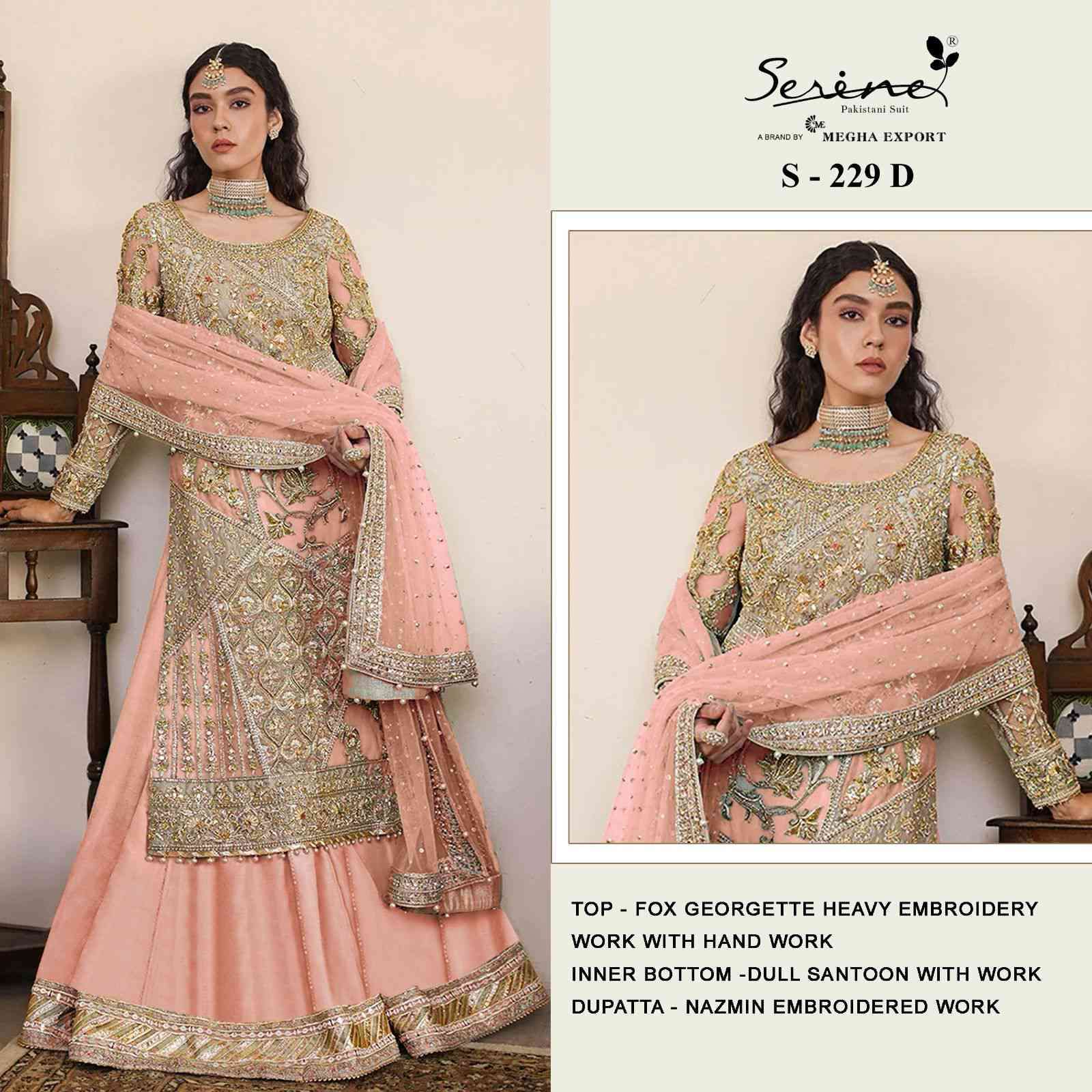 Serine S 229 Colors Pakistani Designer Weeding Wear Dress Latest New Designs view 2