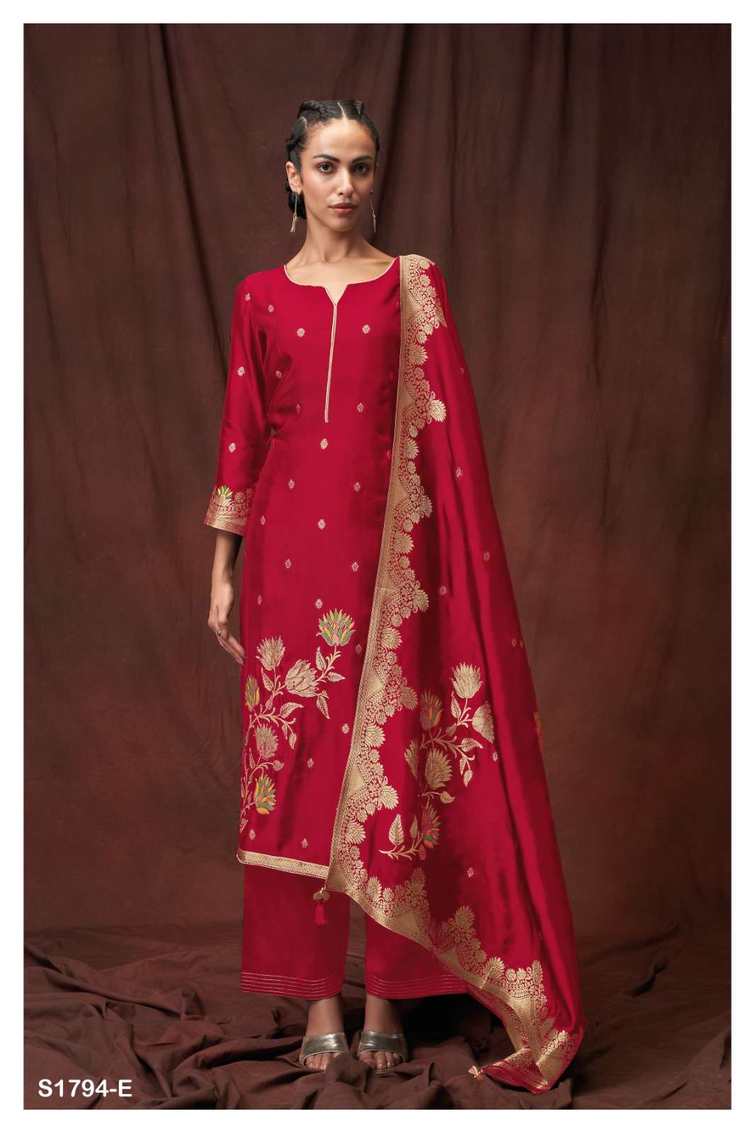 Ganga Darpali 1794 Designer Woven Silk Salwar Suit view 2