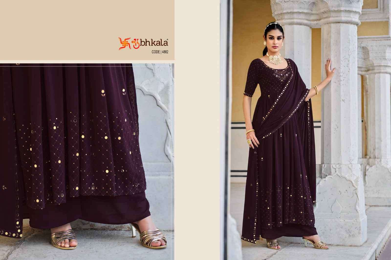 Shubhkala Flory Vol 32 Festive Wear Designer Palazzo Dess New Arrivals view 4
