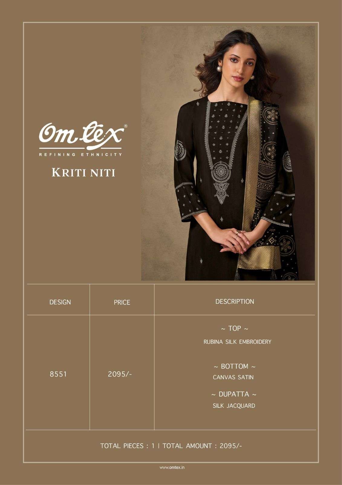 Omtex Kriti Niti Designer Silk Suit view 3