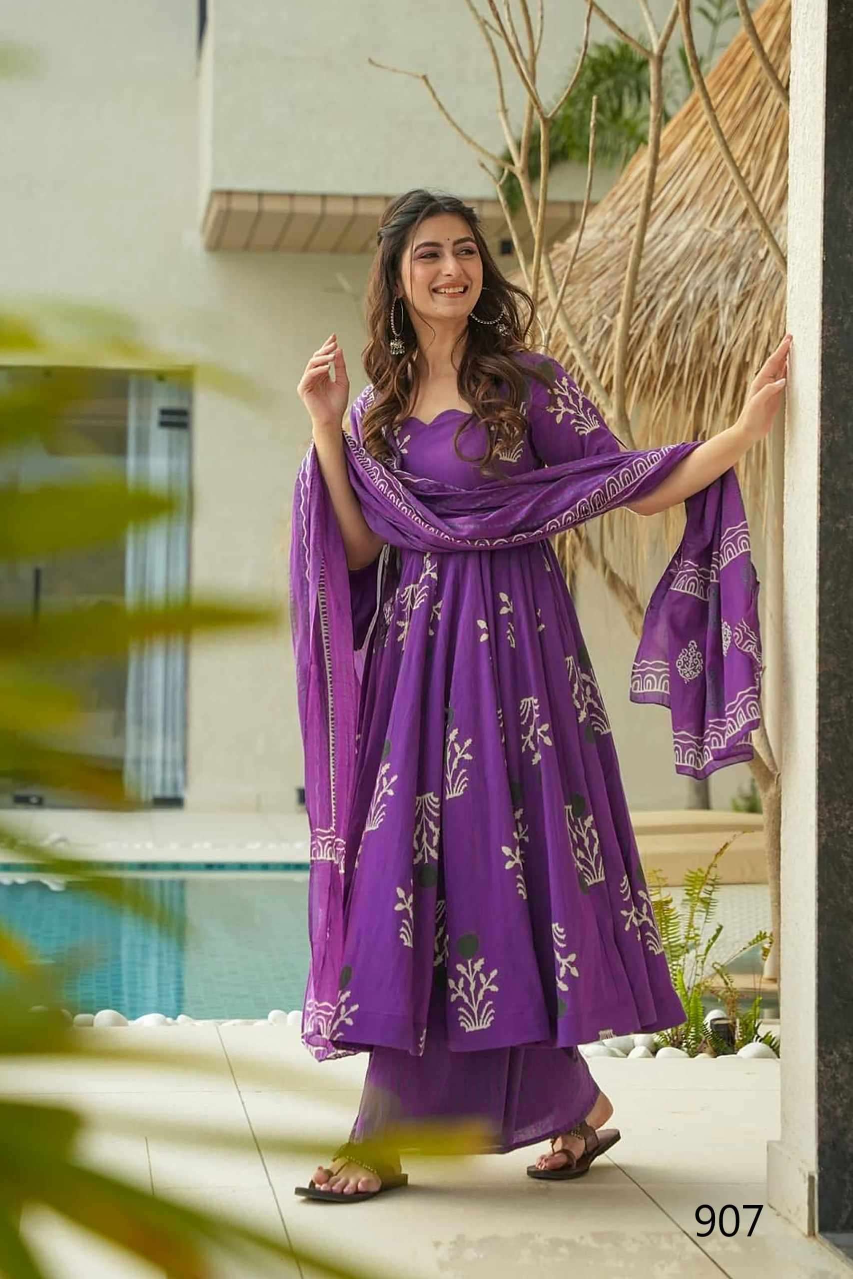 Lucaya Clora Vol 9 901 TO 907 Long Kurti Bottom Dupatta Collection Exploter view 20