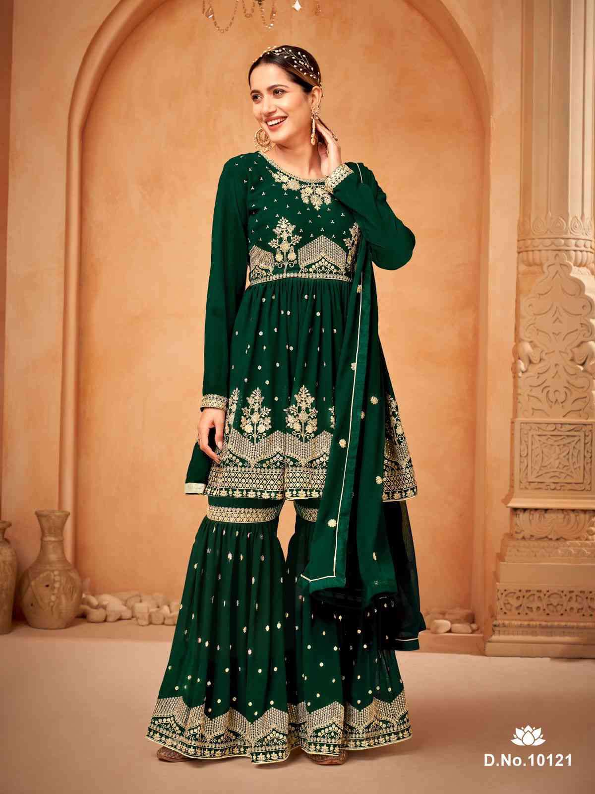 Anjubaa Vol 12 Fancy Party Wear Sharara Suit view 3