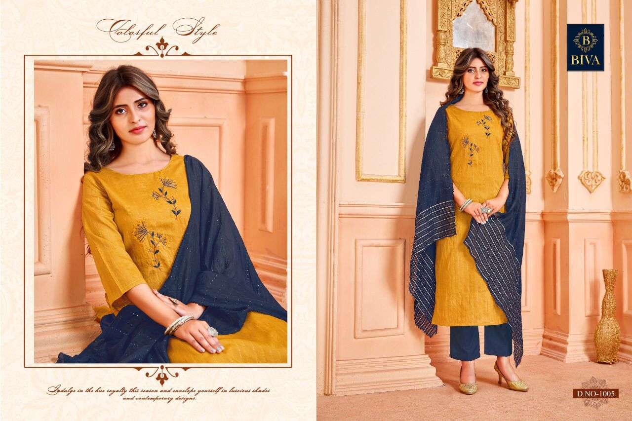 Biva Aura Designer Readymade Cotton Salwar Suit Collection in view 6