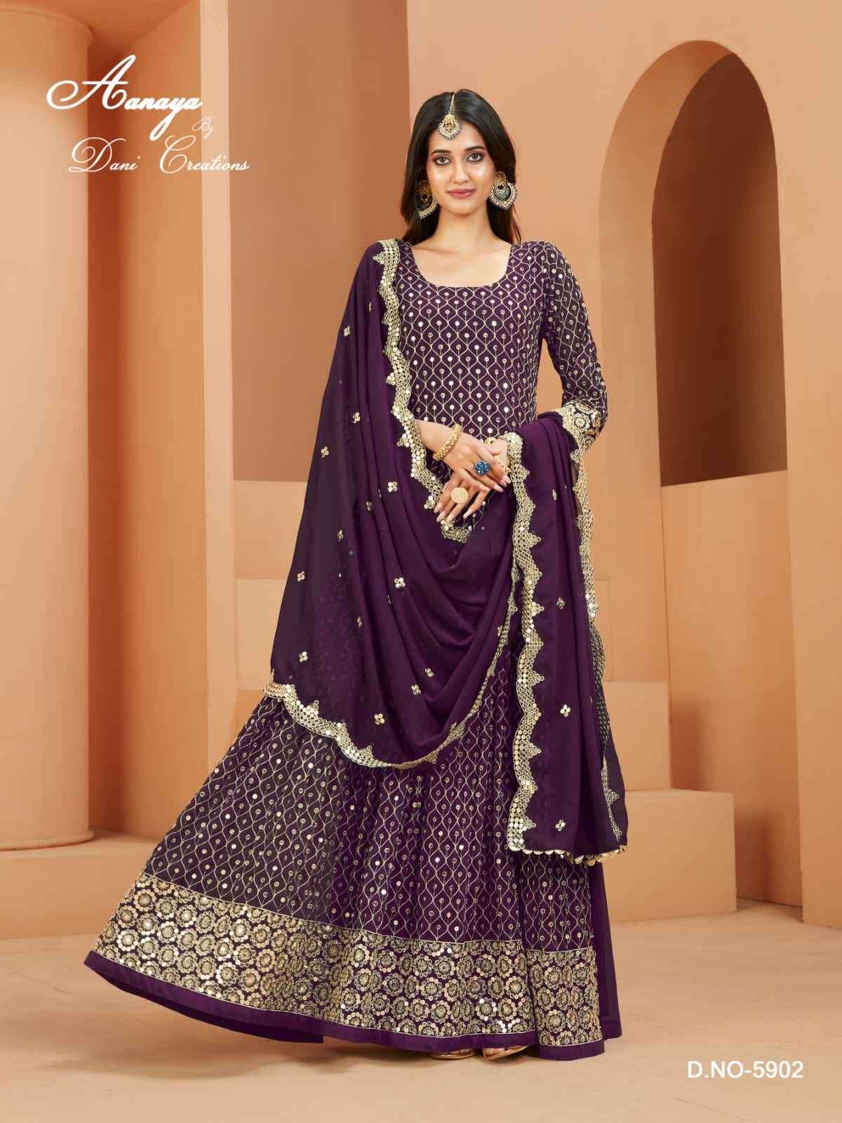 Aanaya Vol 159 Fancy Work Wedding Collection Anarkali Gown New Arrivals view 2